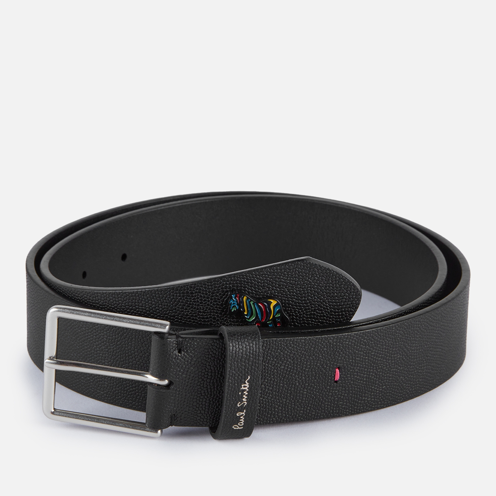 Paul Smith Zebra Badge Pebble-Effect Belt - W36