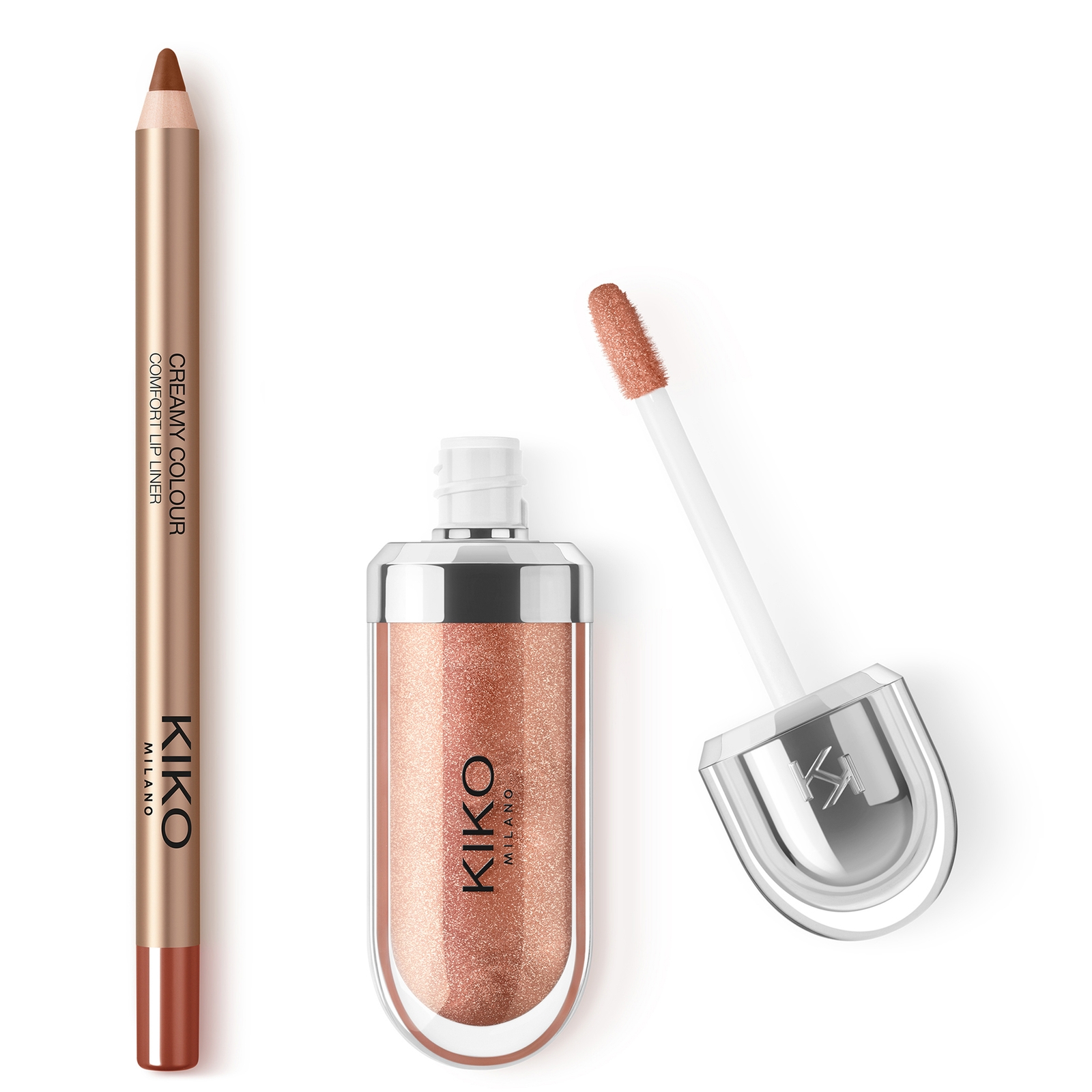 KIKO Milano 3D Hydra Lip Combo (Various Shades) - Golden Gaze