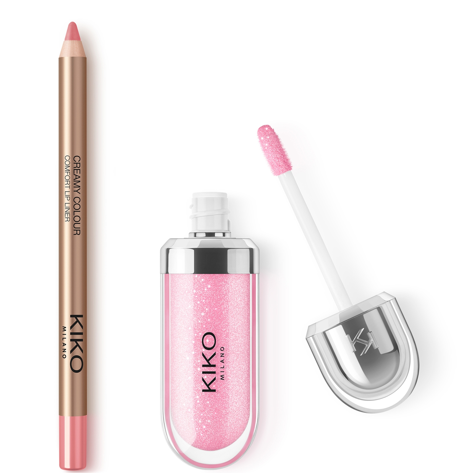 KIKO Milano 3D Hydra Lip Combo (Various Shades) - Peony Pink
