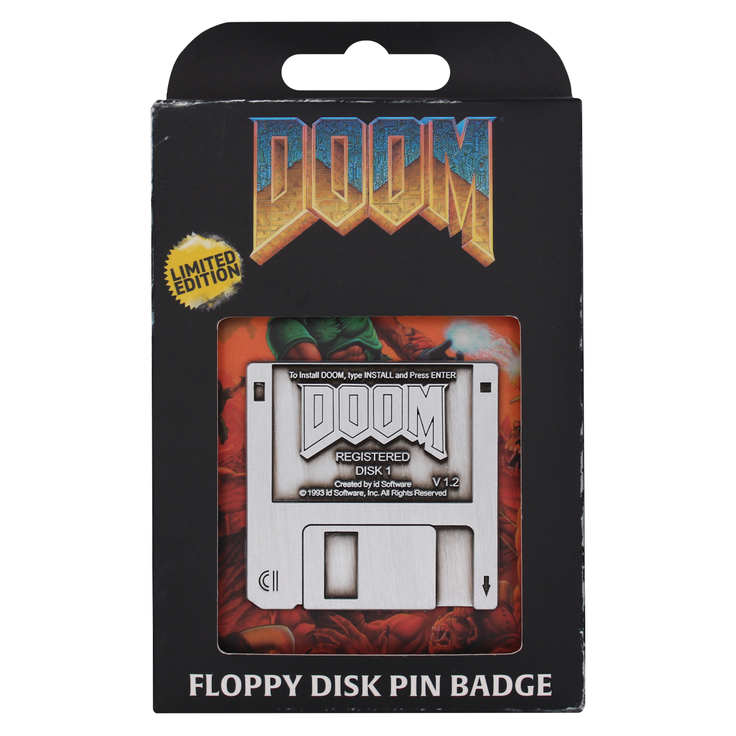 Doom Floppy Disk Pin Badge