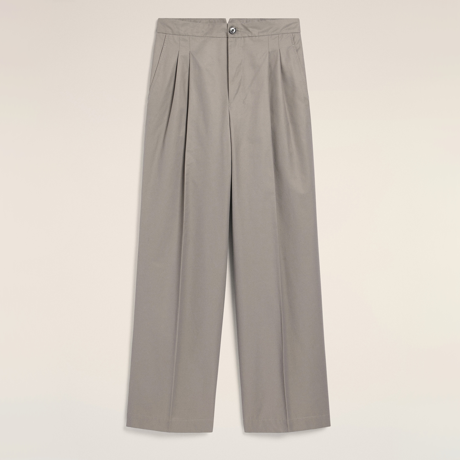 AMI Large Fit Cotton-Satin Trousers - L