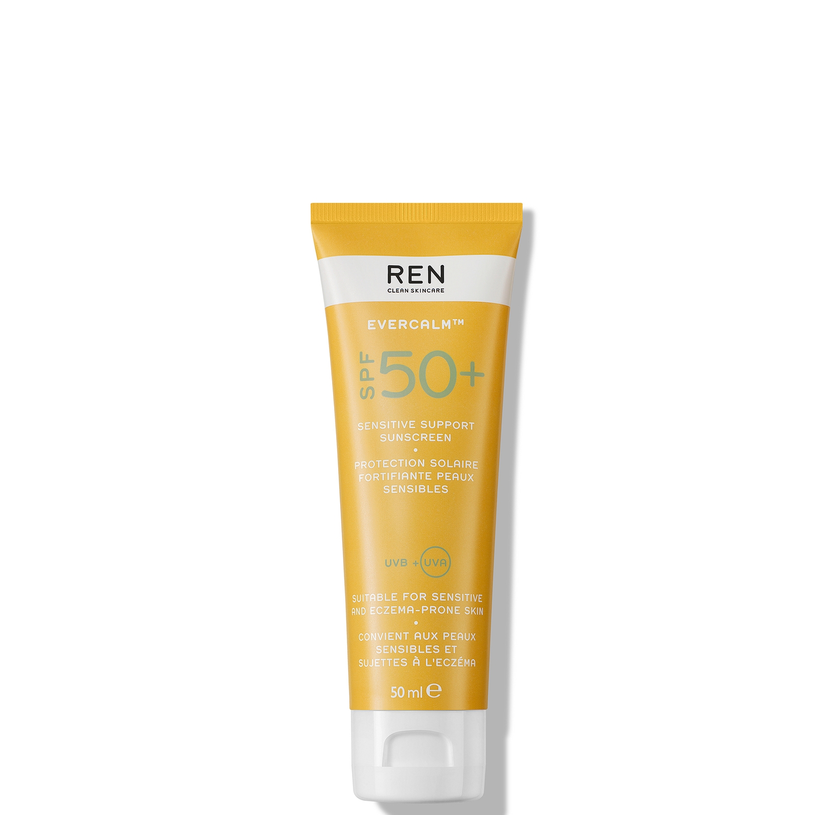 

REN Clean Skincare Evercalm Sensitive Support Sunscreen SPF50+ 50ml