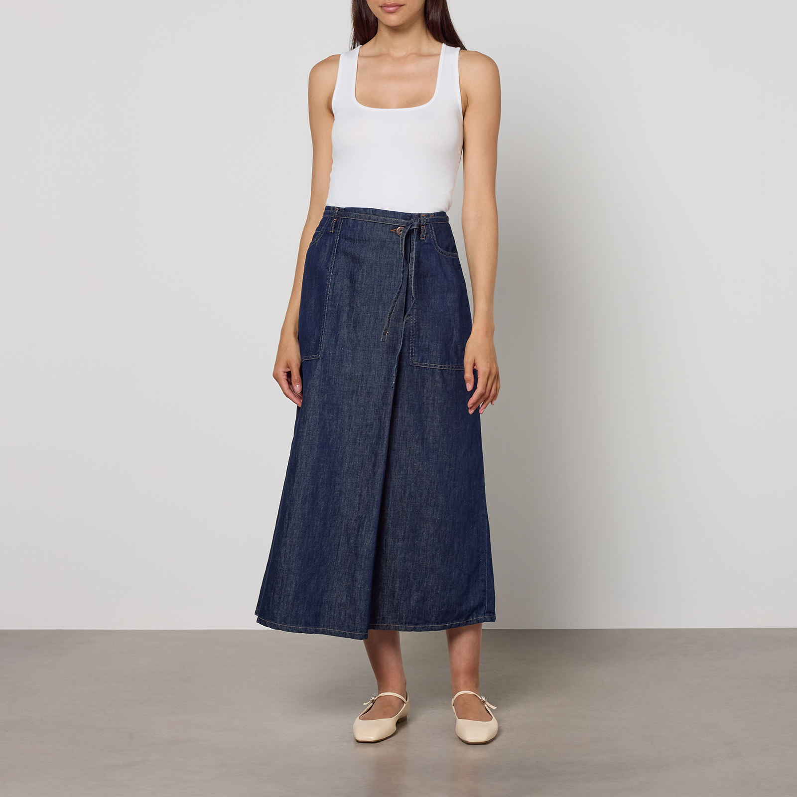 Weekend Max Mara Fischio Denim Skirt - UK 6 - Navy