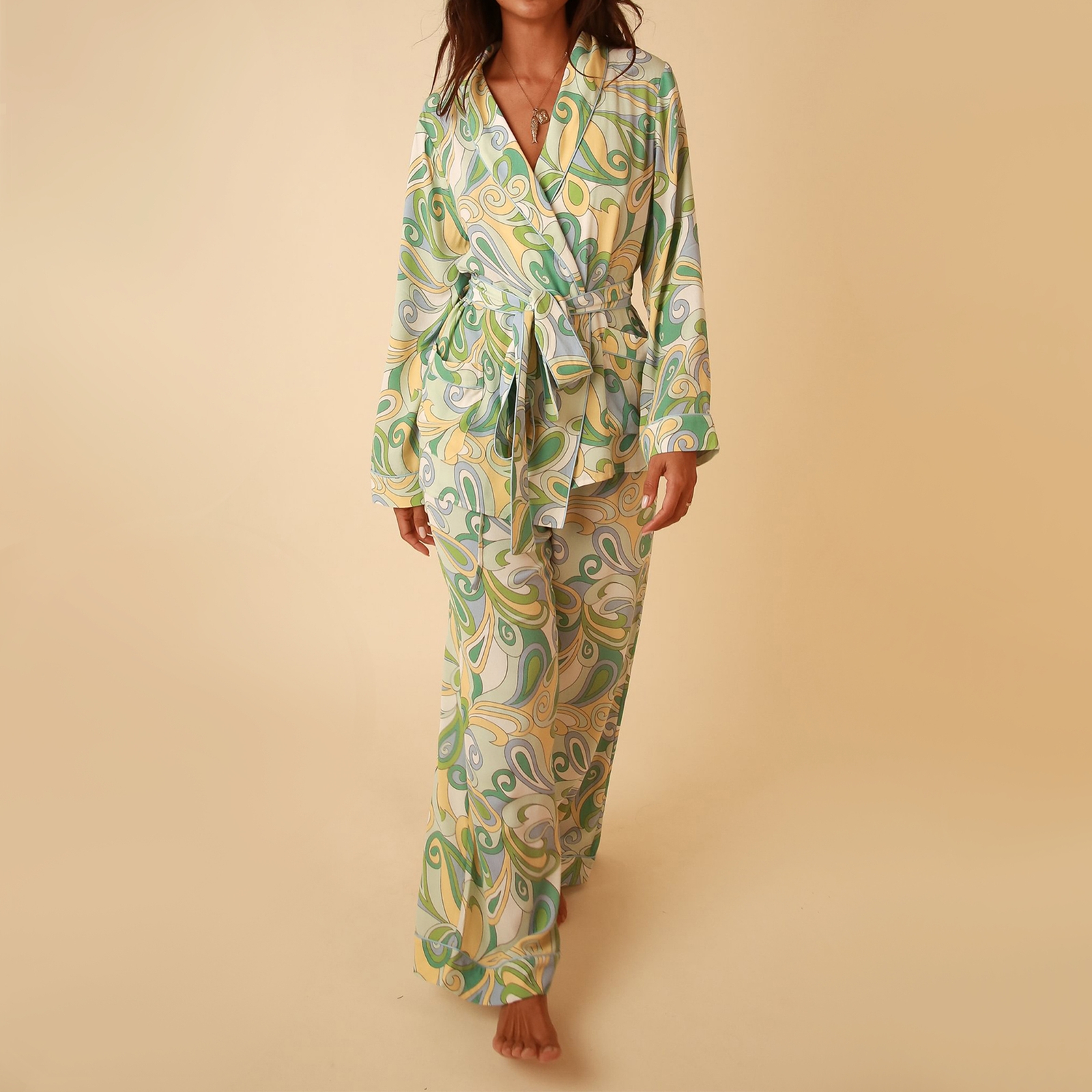It's 9pm Rizzo Paisley-Print Woven Co-ord - 0/UK 8