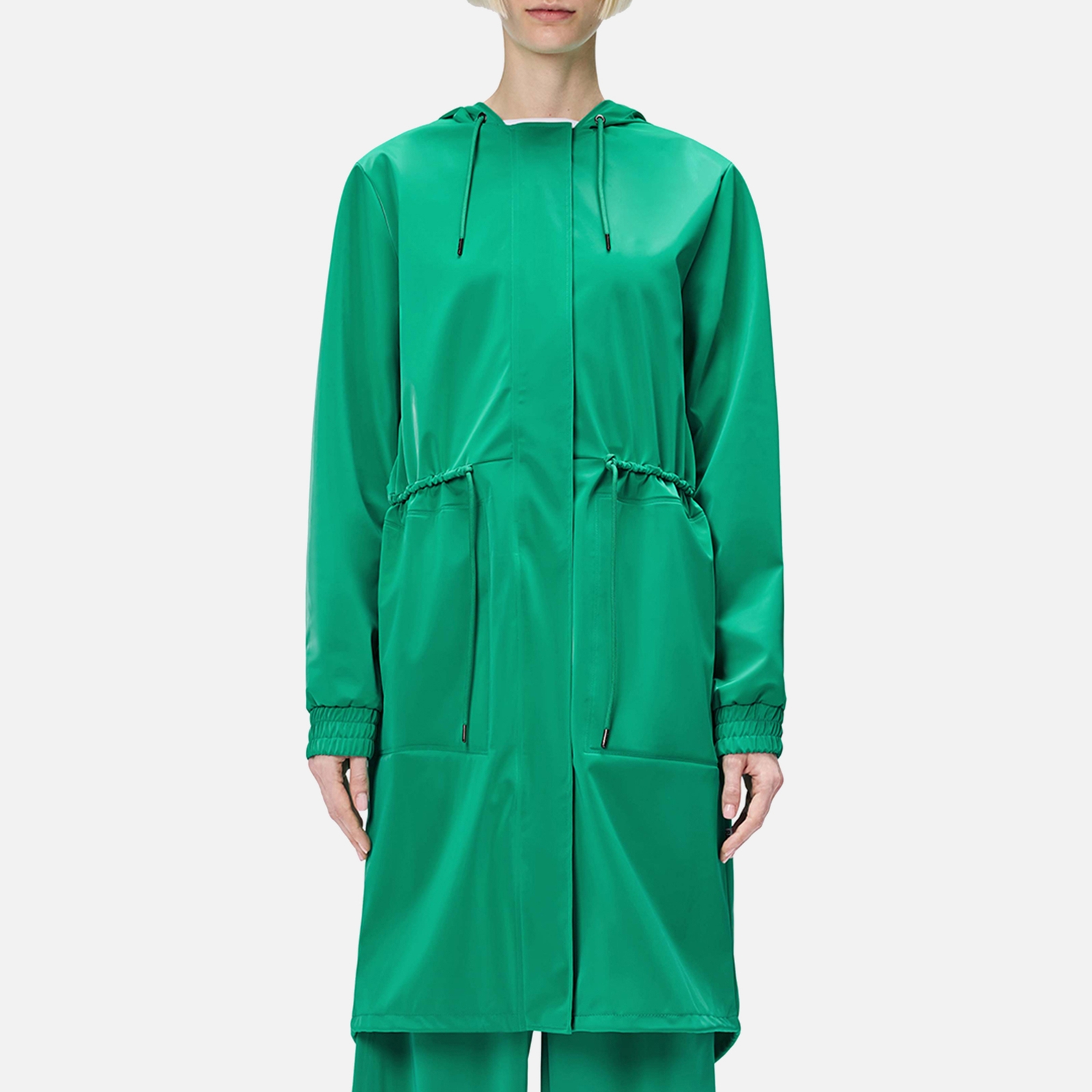 Rains String W Matte-Shell Parka Coat - S