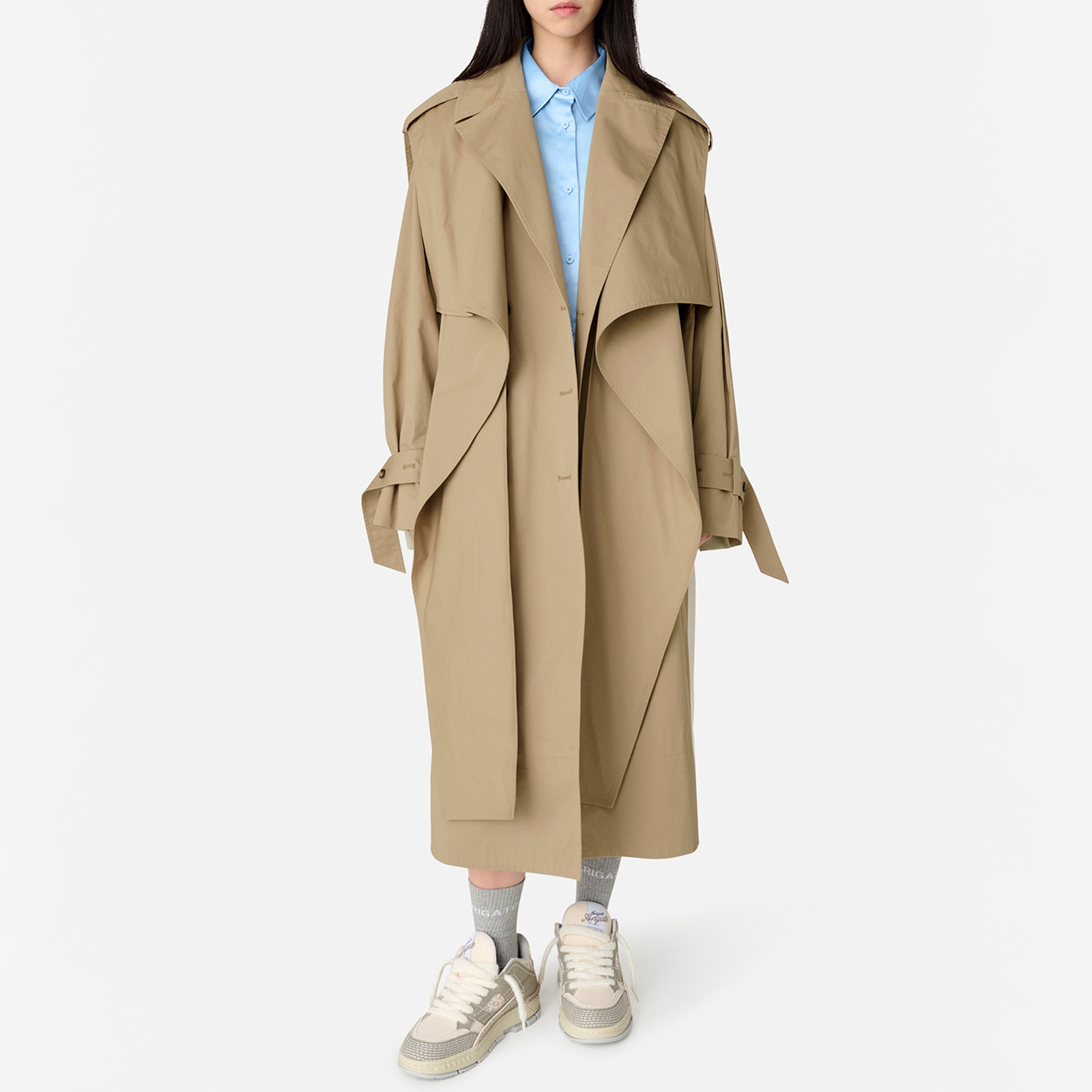 Axel Arigato Split Cotton-Gabardine Trench Coat - L