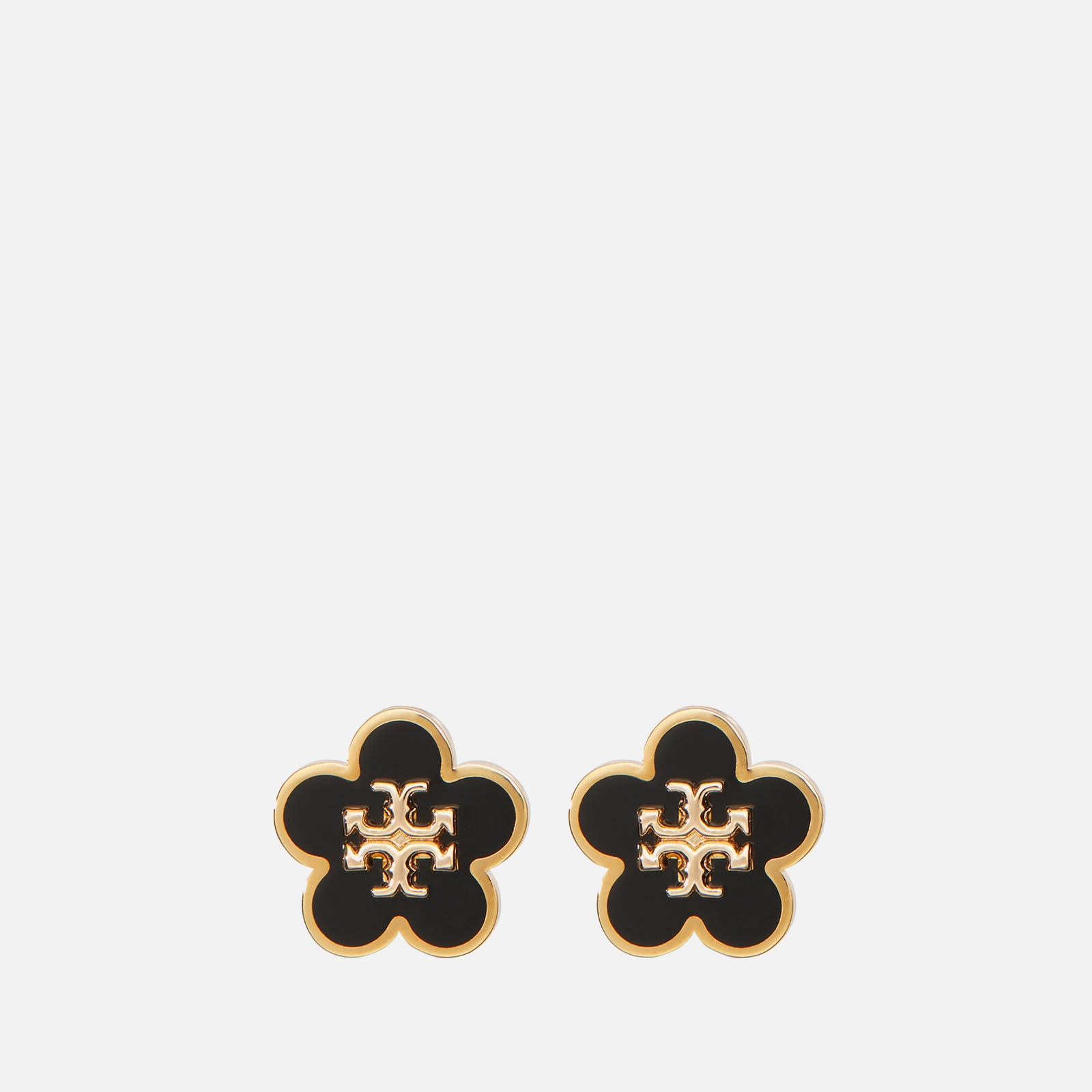 Tory Burch Kira Gold-Tone Enamel Flower Stud Earrings