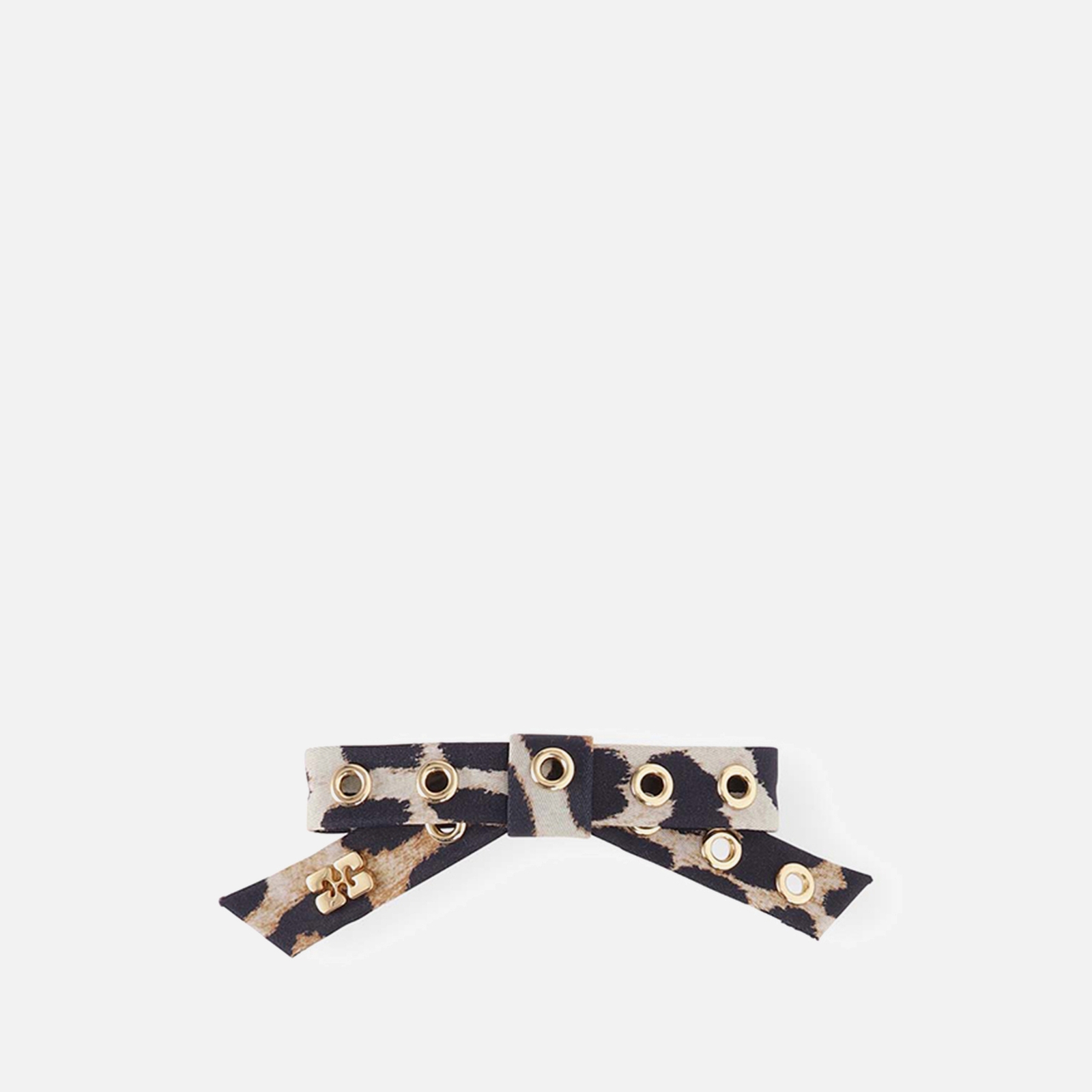 Ganni Eyelet Bow Nylon Barrette