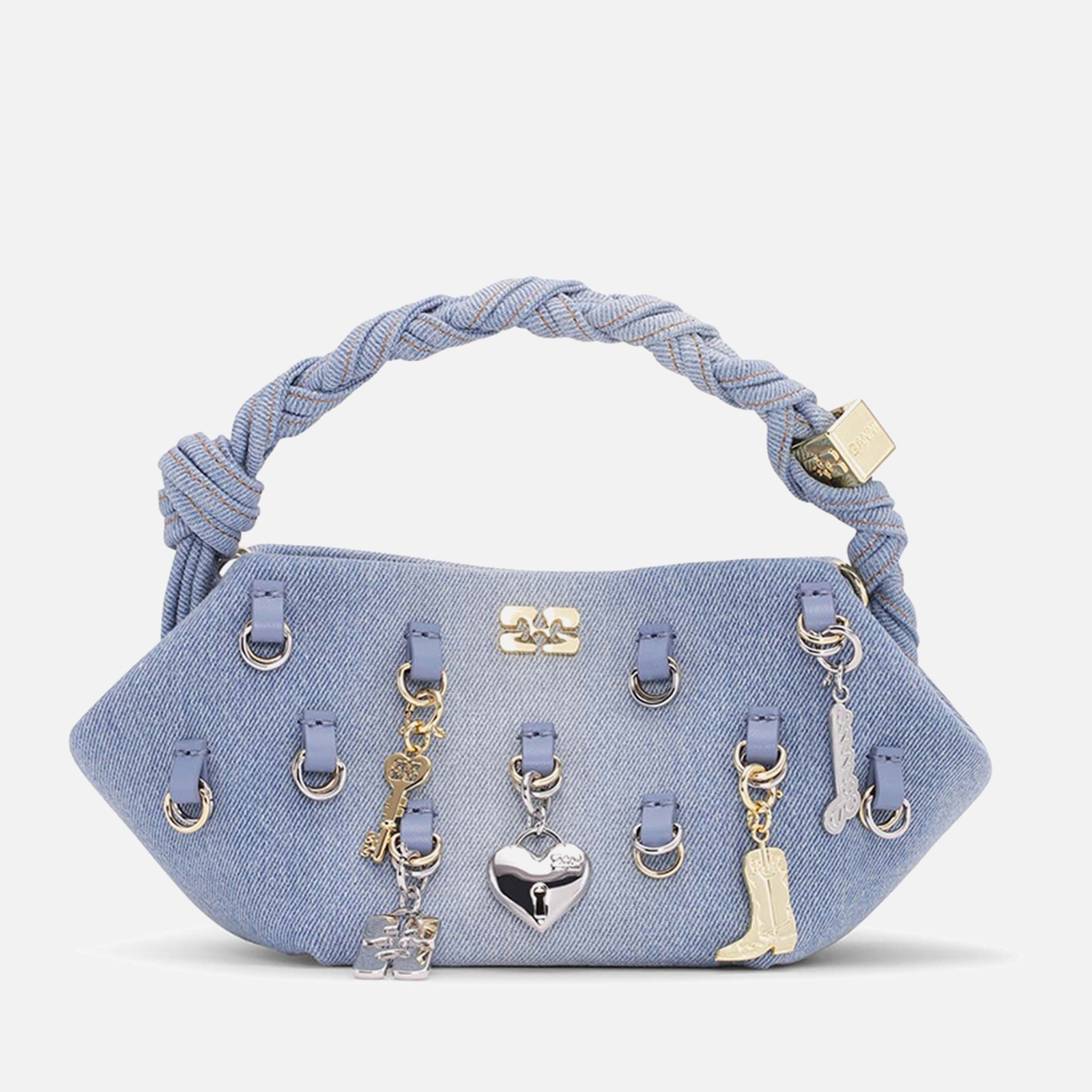 Ganni Small Washed Denim Bou Bag