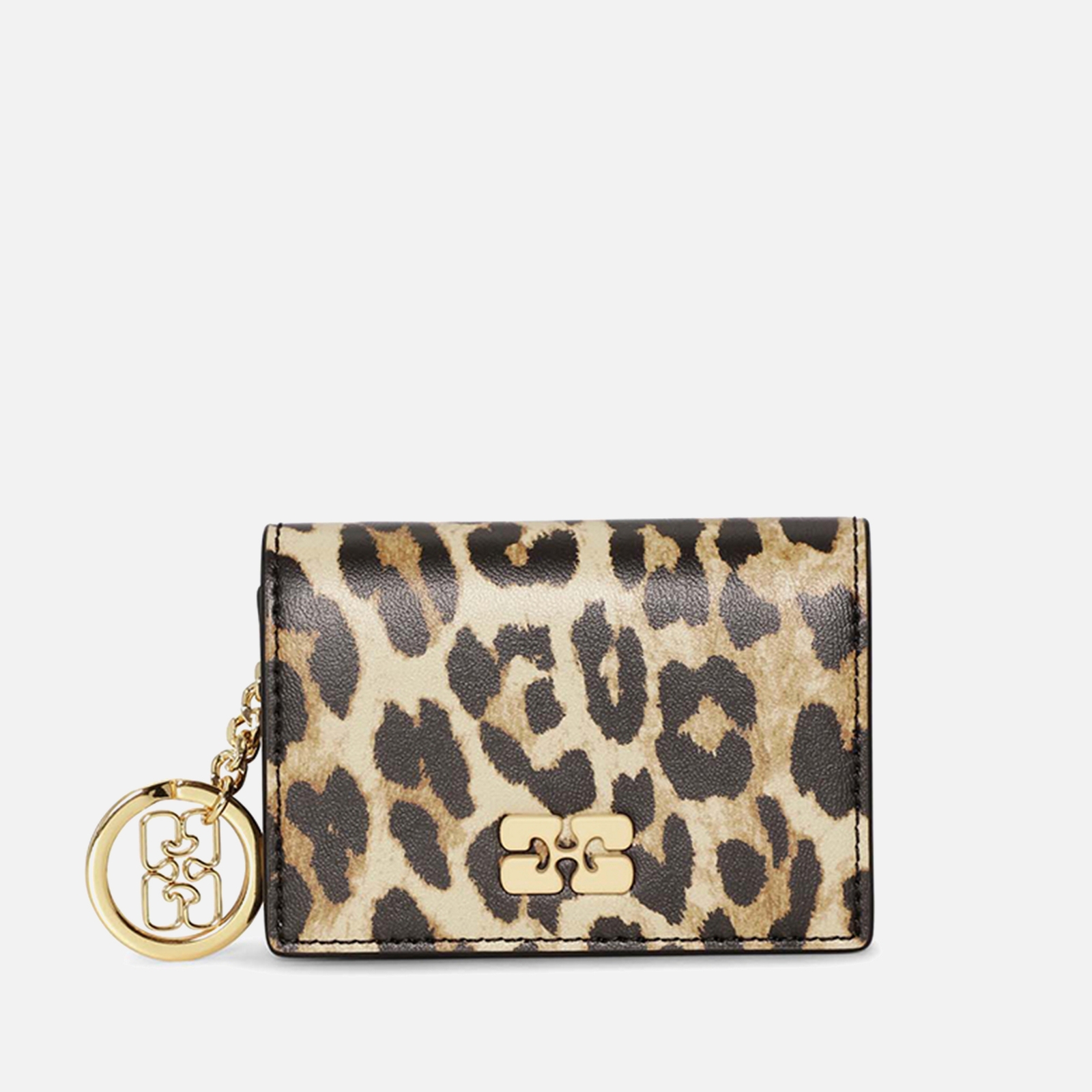 Ganni Bou Flap Recycled Leather-Blend Cardholder