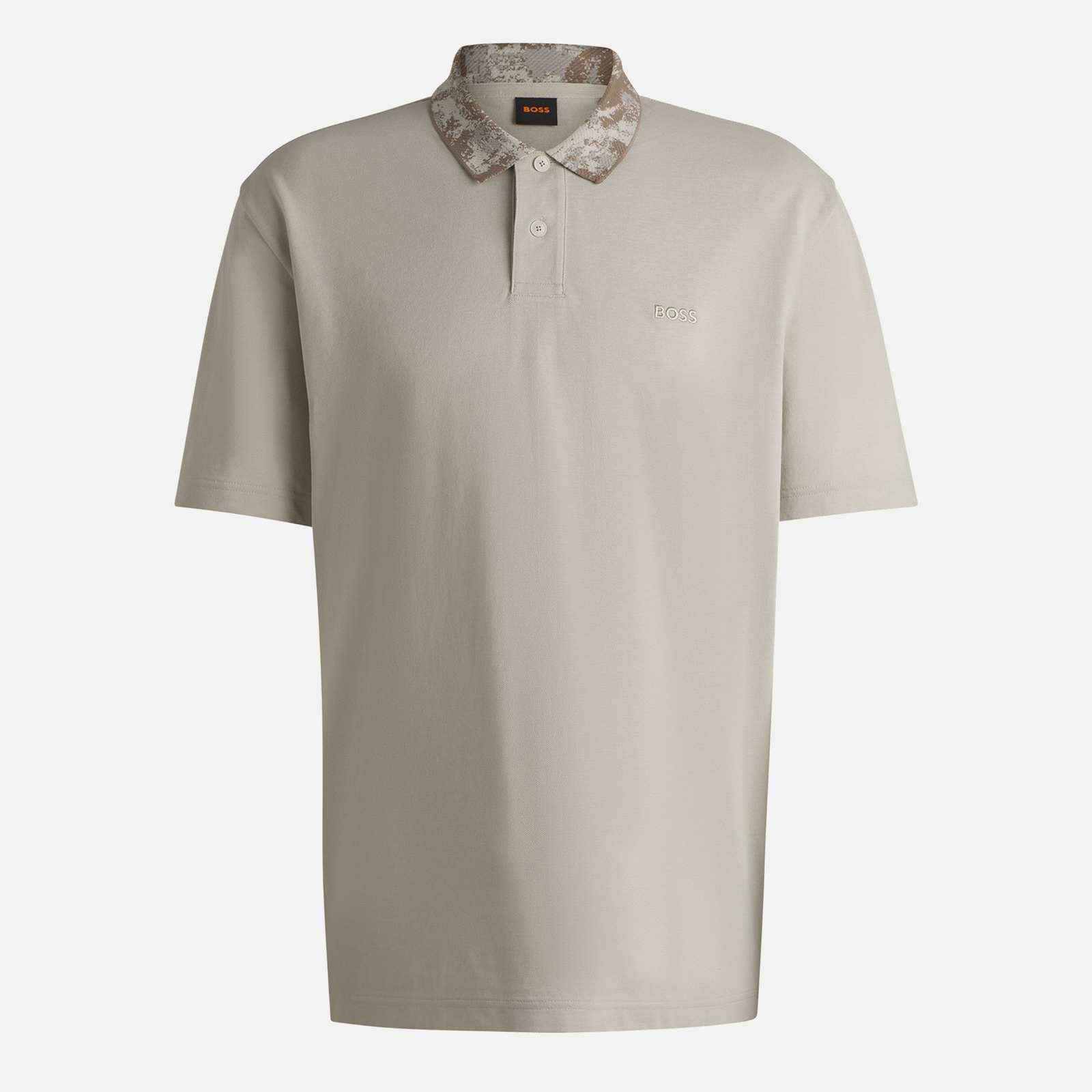 BOSS Orange Jungle Collar Cotton-Piqué Polo Shirt - S