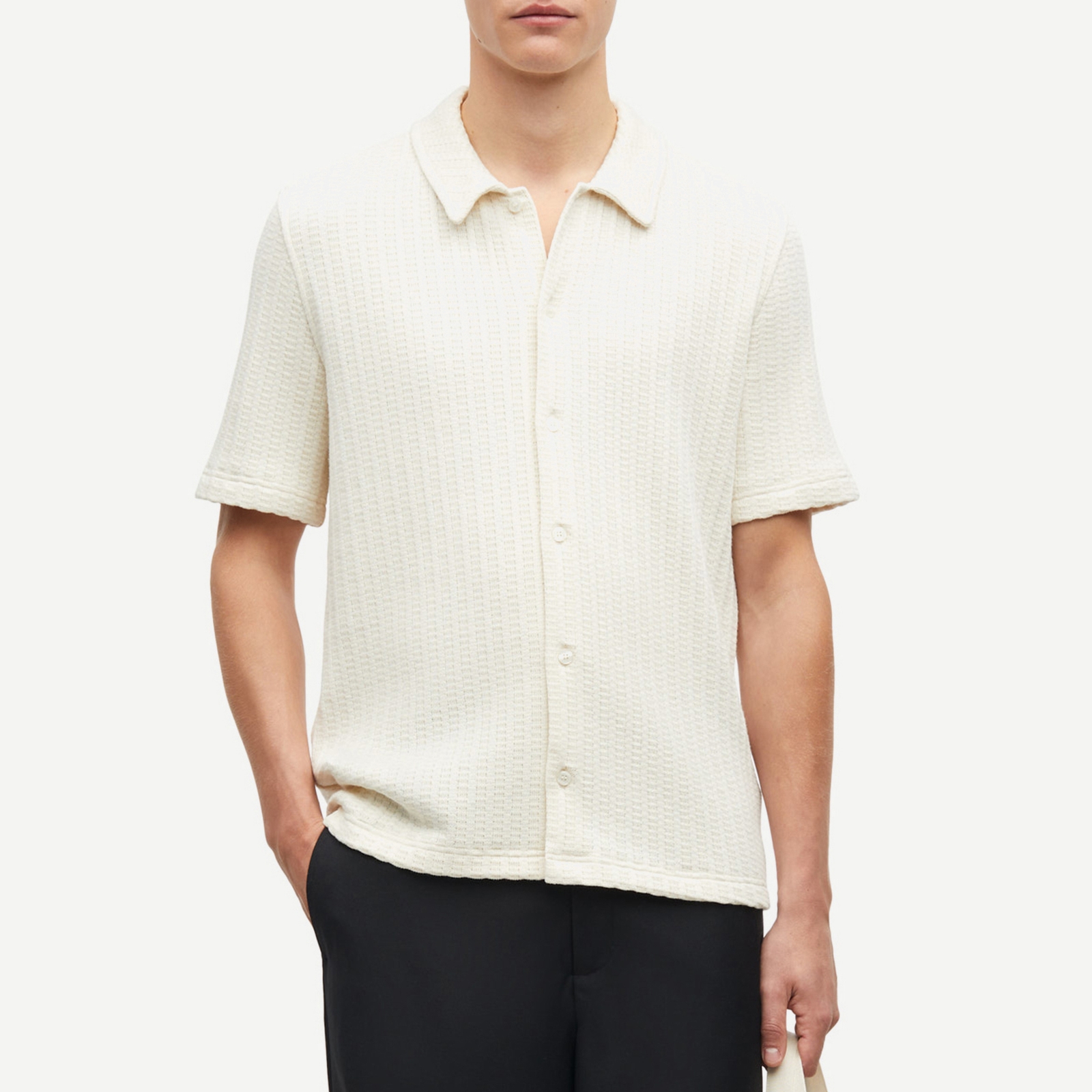 Samsøe Samsøe Sakvistbro Cotton-Blend Waffle Shirt - XL