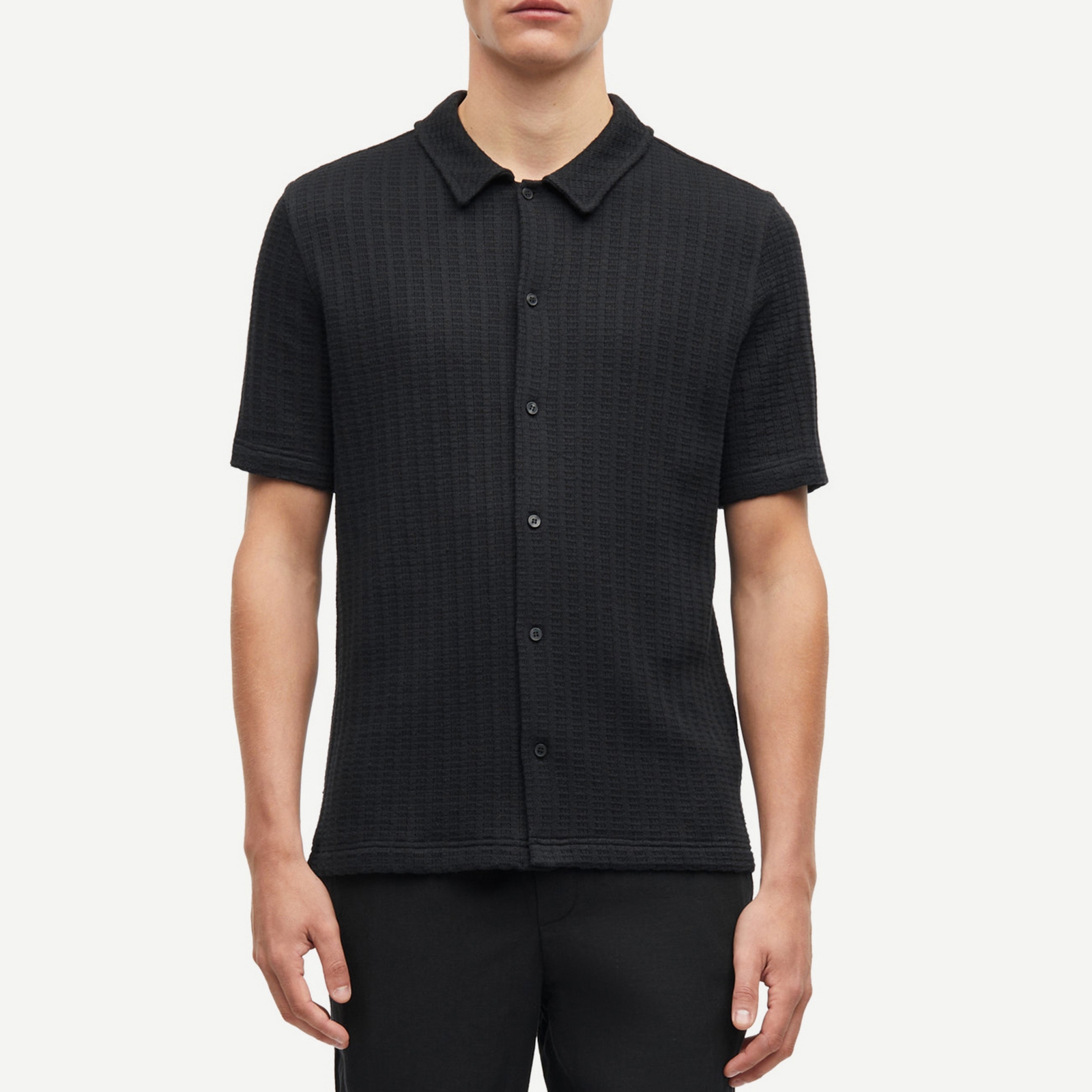 Samsøe Samsøe Sakvistbro Cotton-Blend Waffle Shirt - XXL