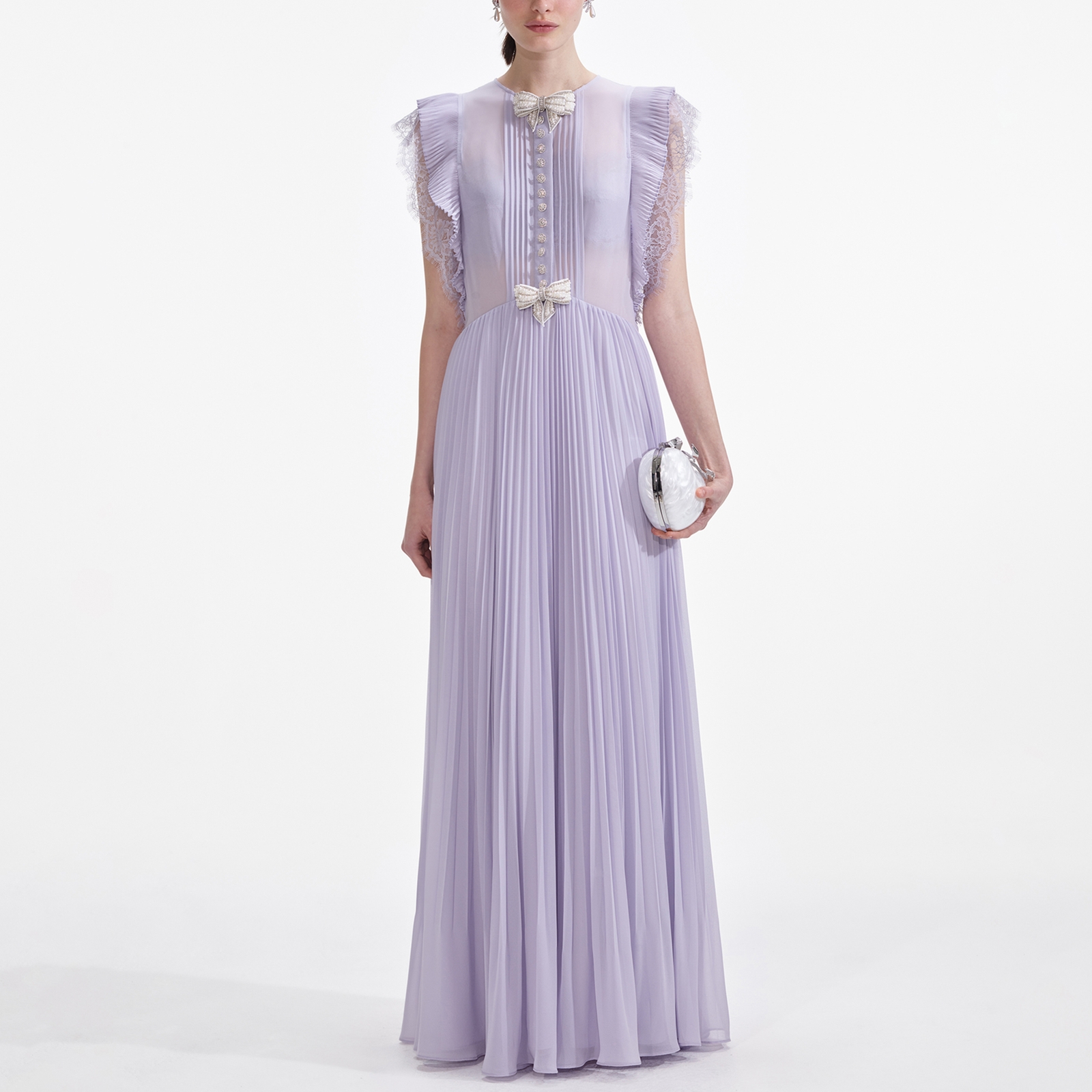Self-Portrait Chiffon Maxi Dress - UK 10