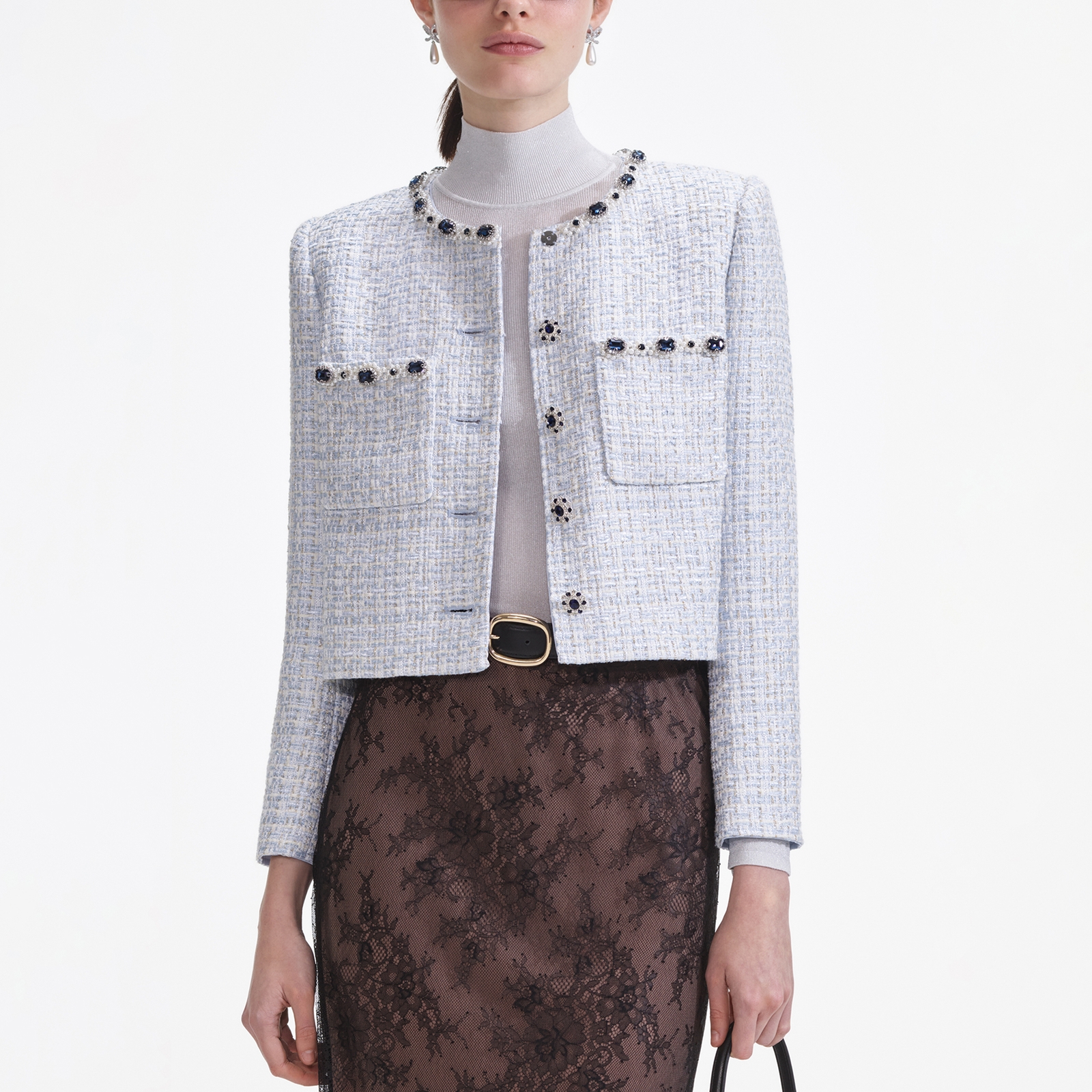 Self-Portrait Bouclé Jacket - UK 12