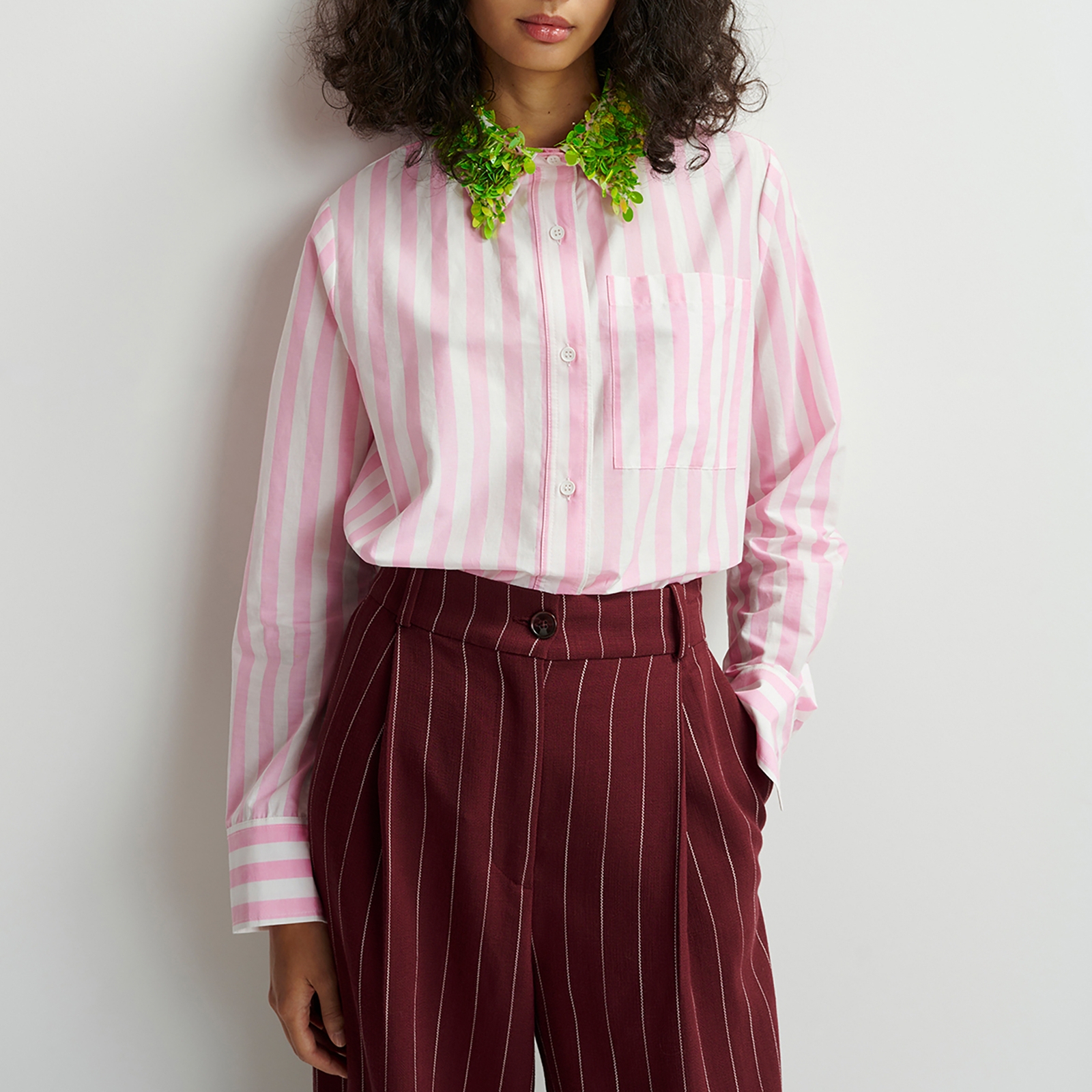 Essentiel Antwerp Hashbrown Sequin Collar Cotton-Poplin Shirt - EU 34/UK6