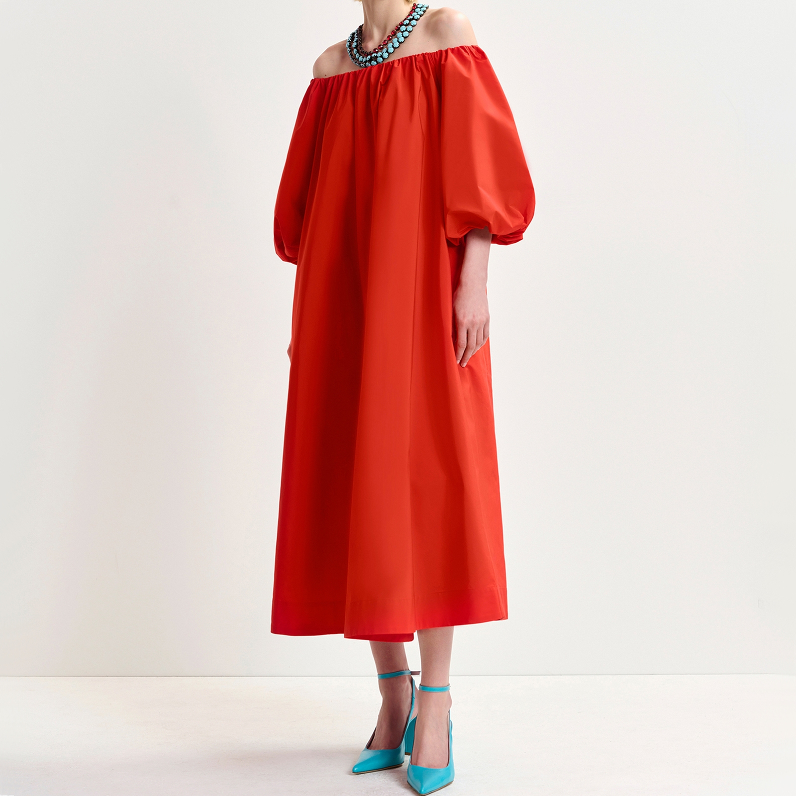 Essentiel Antwerp Hamille Off-The-Shoulder Poplin Dress - EU 34/UK6