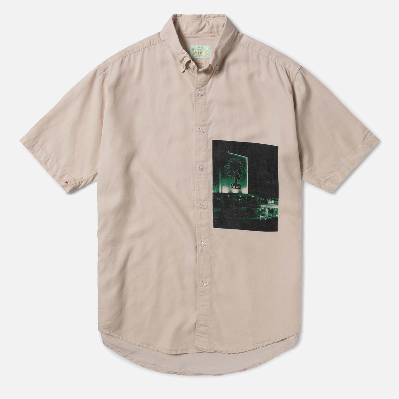 ARIES Motel Graphic Work Tencel-Blend Short-Sleeve Shirt - S