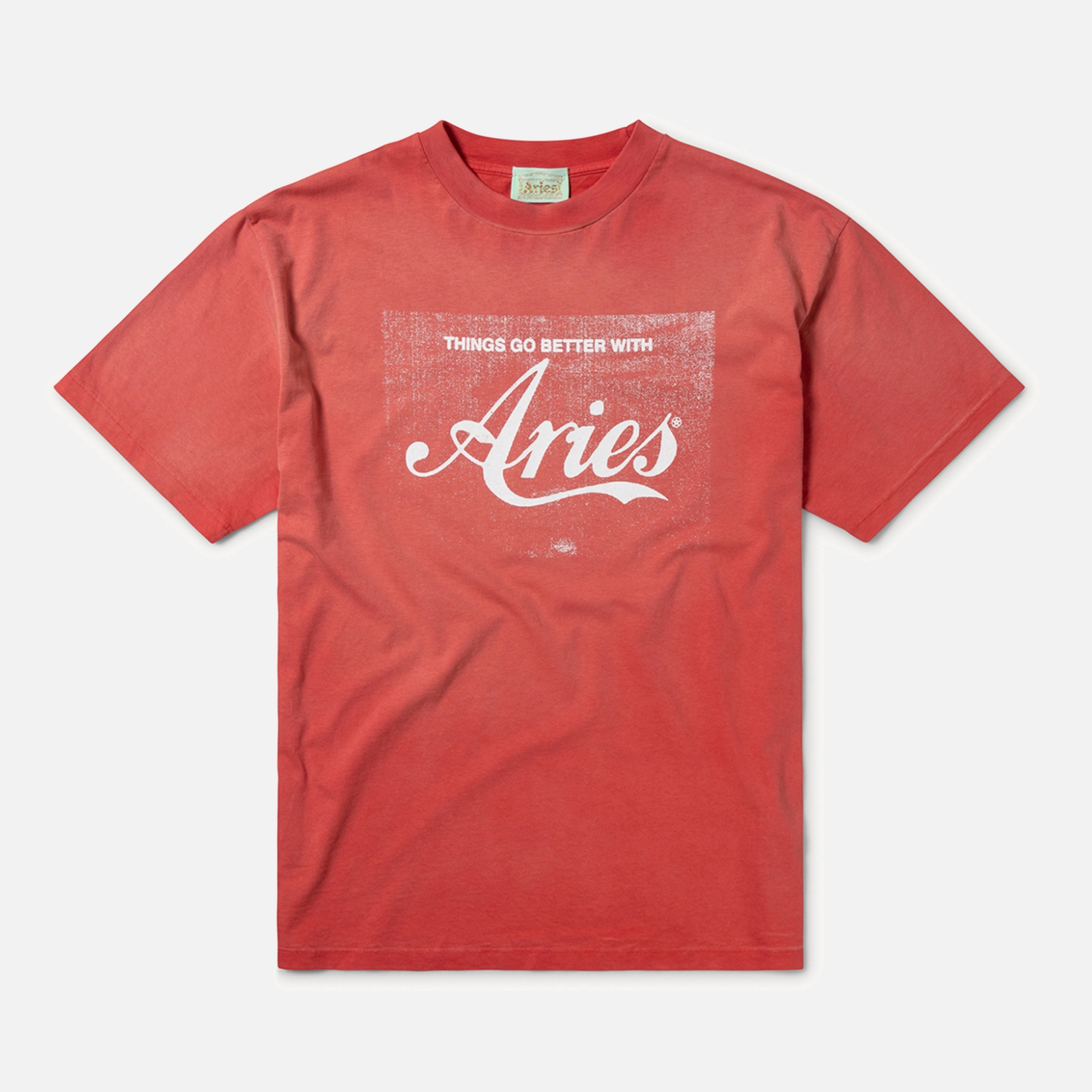 ARIES Sunbleached Cola Cotton-Jersey T-Shirt - M