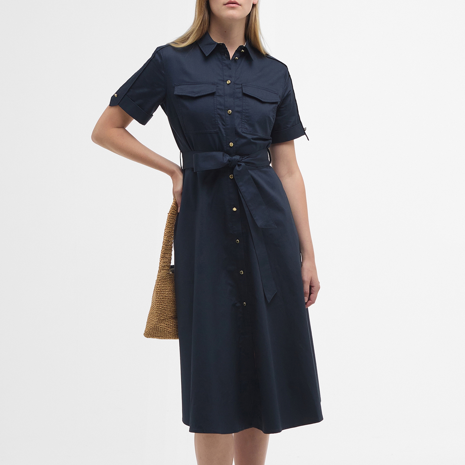 Barbour Ivy Cotton-Sateen Midi Dress - UK 8