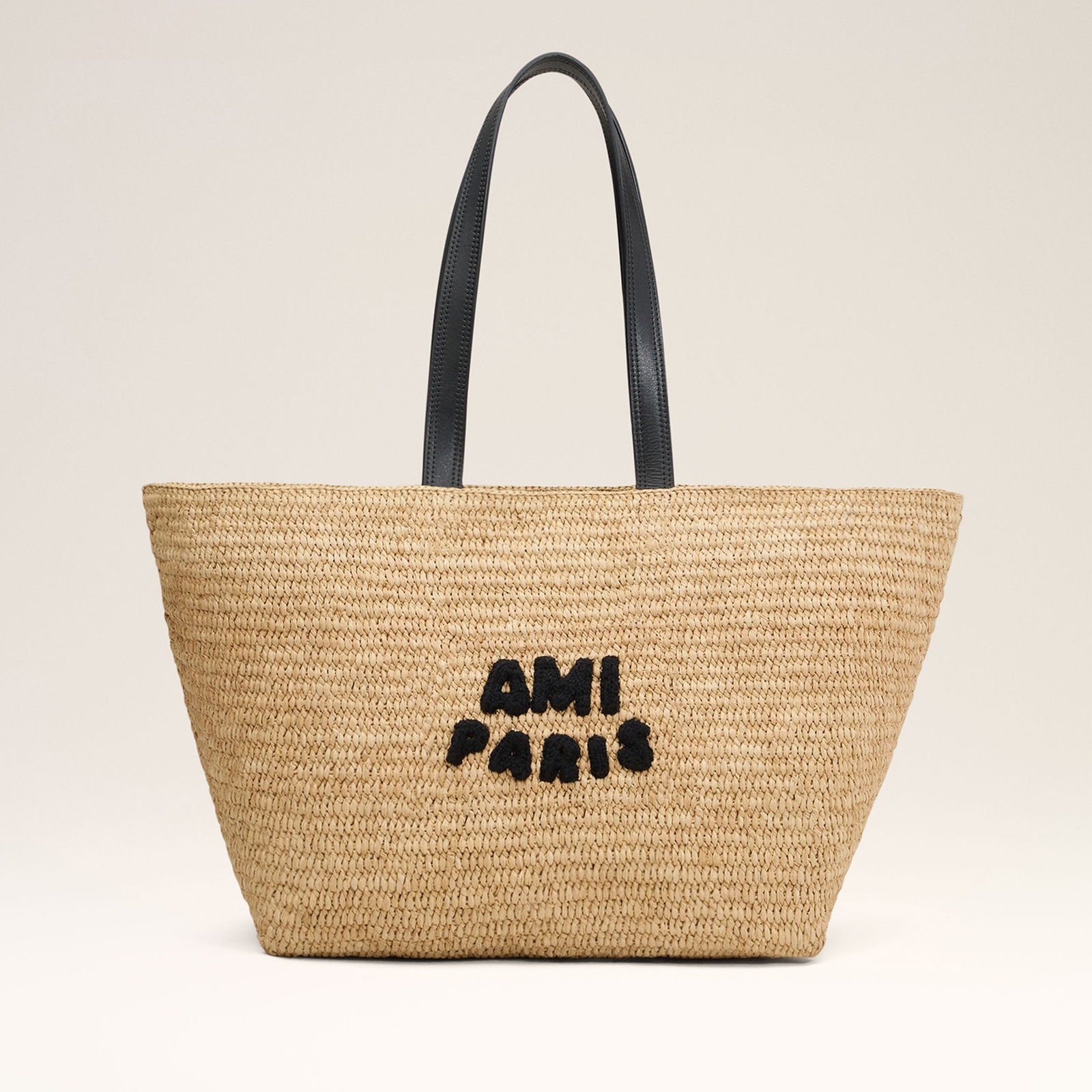 AMI Raffia Large Tote Bag