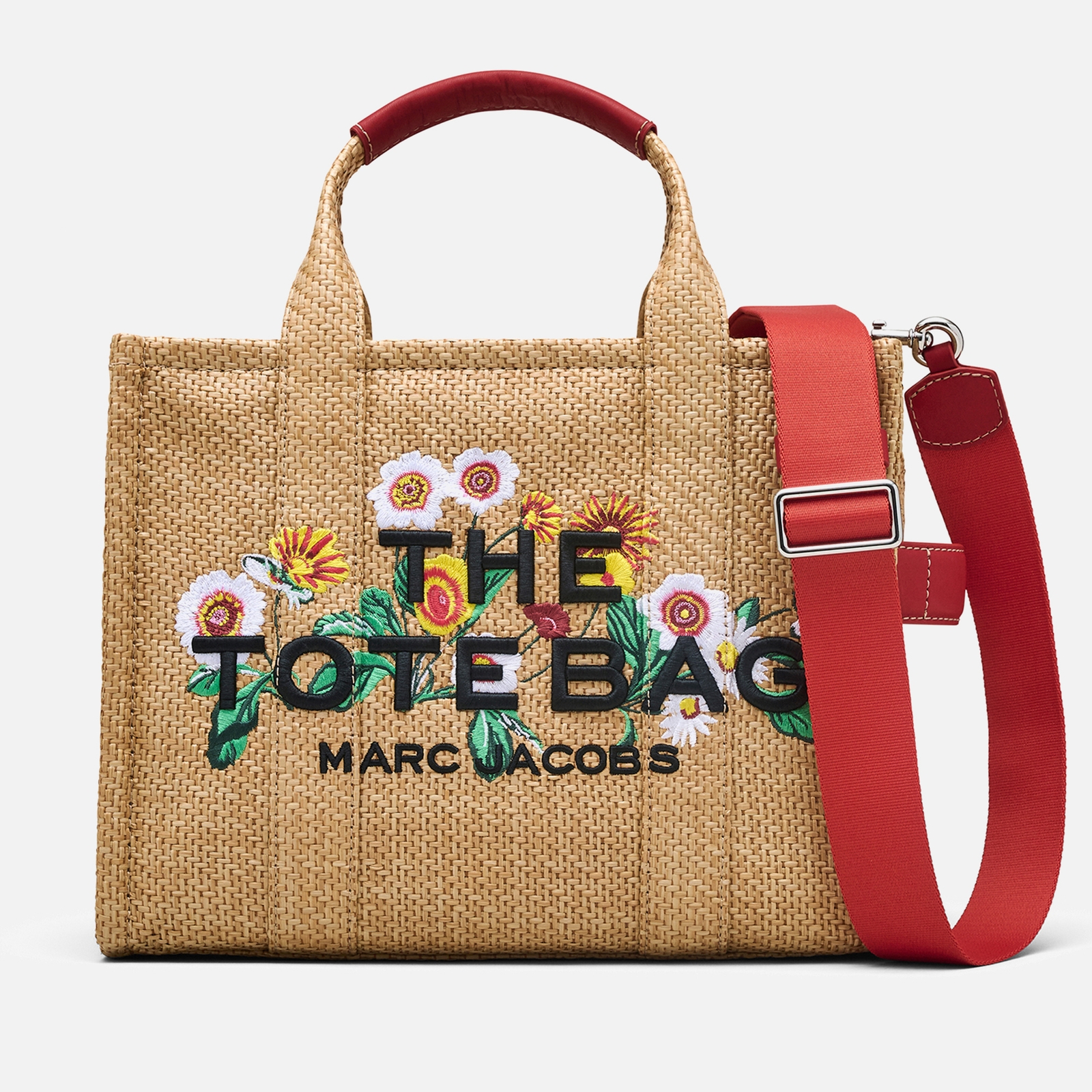Marc Jacobs Women's The Medium Daisy Woven Tote Bag - Natural
