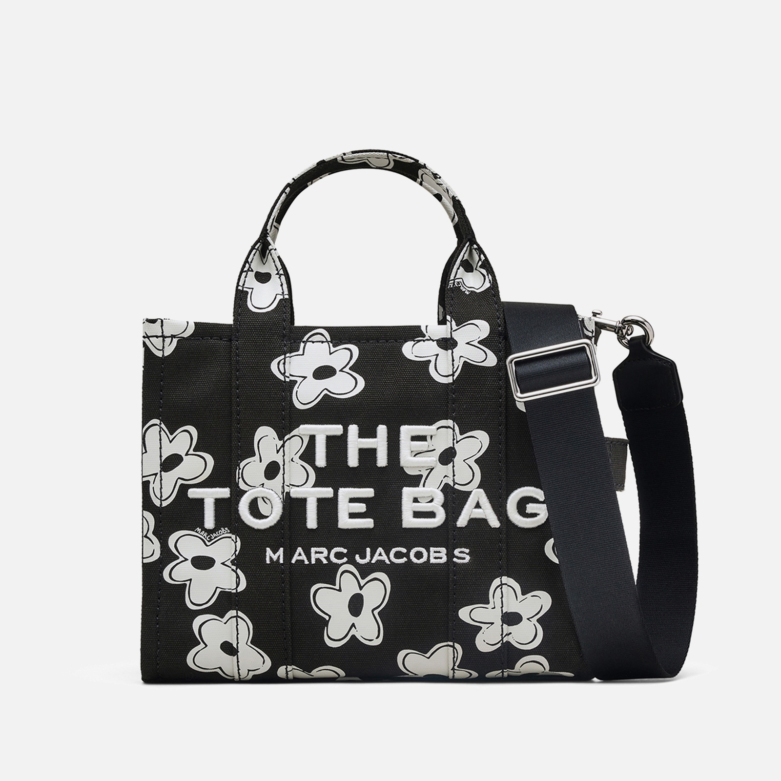Marc Jacobs Women's The Small Daisy Canvas Tote Bag - Black/White