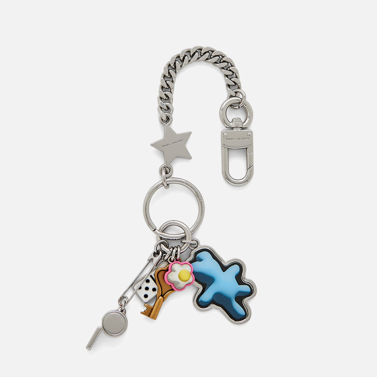 Marc Jacobs Women's The Sticker Charm Key Chain - Nickel