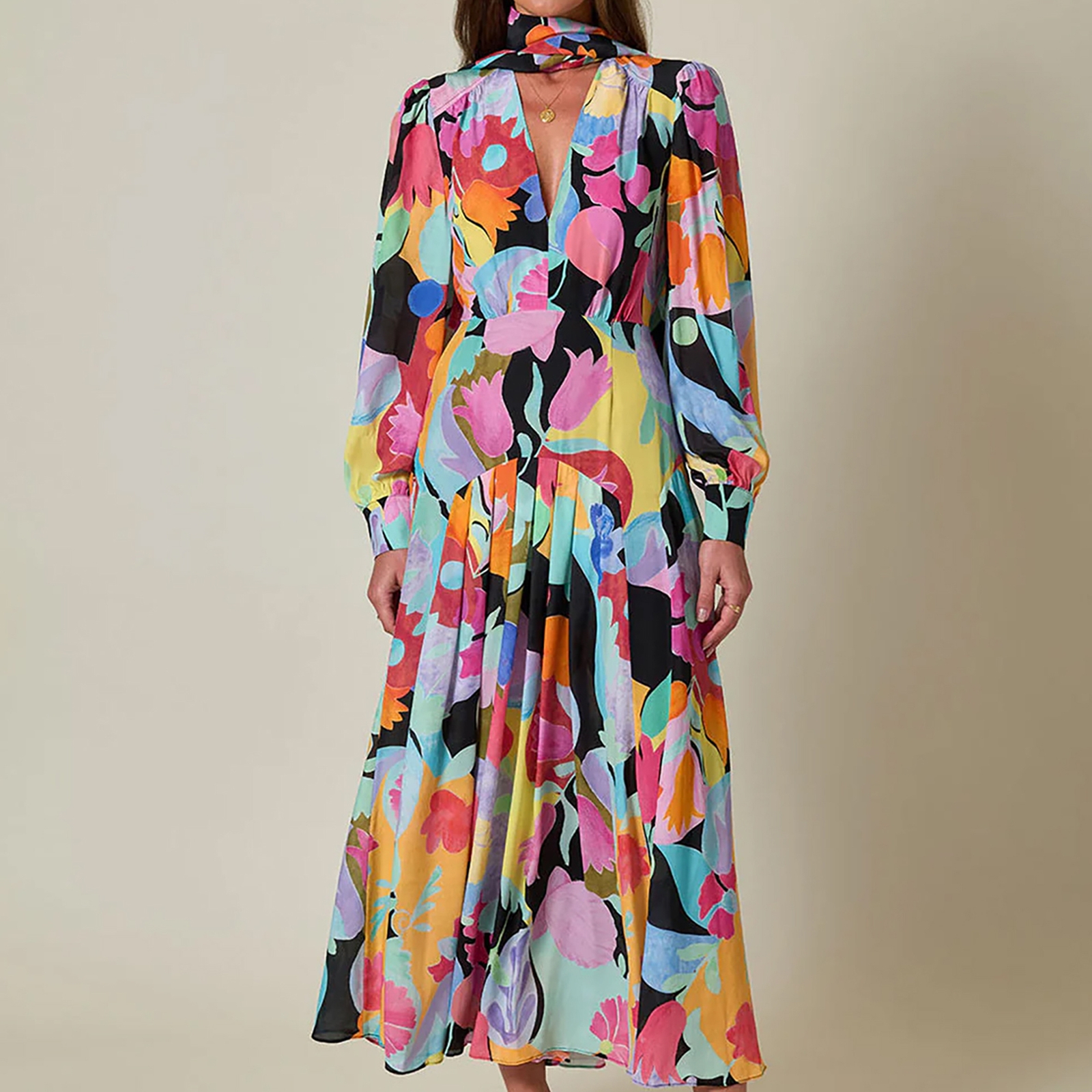 Rixo Marigold Floral-Print Crepe de Chine Dress - UK 6