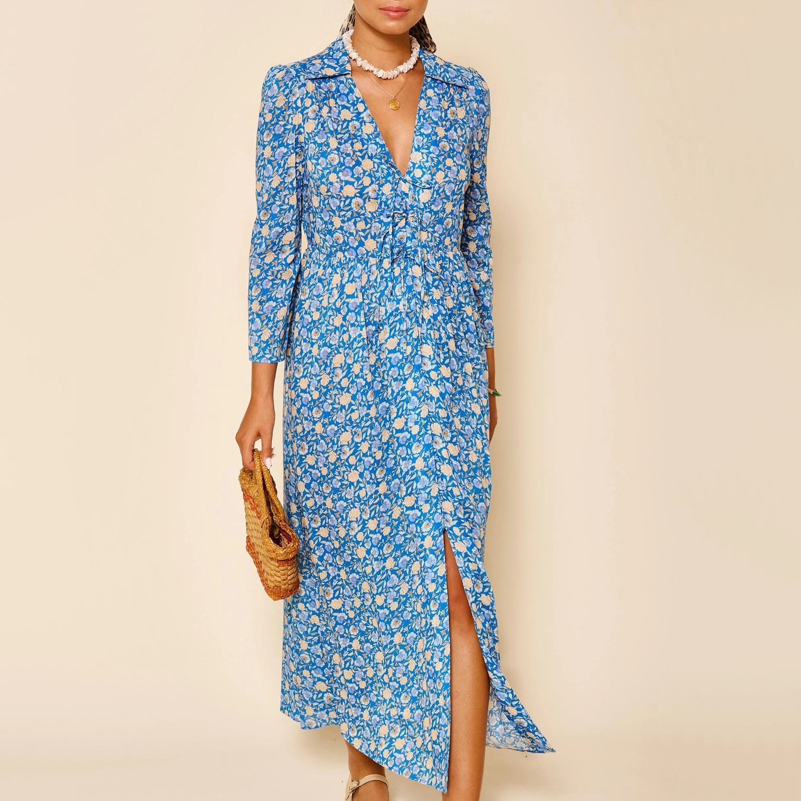 Rixo Franchi Floral-Print Cotton-Voile Dress - UK 6