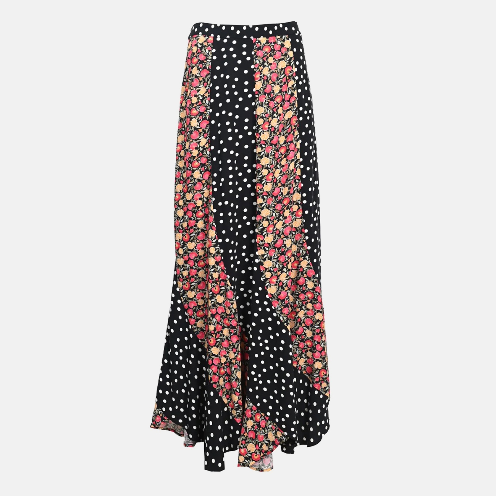 RIXO Gracella Patterned Crepe Maxi Skirt - UK 6