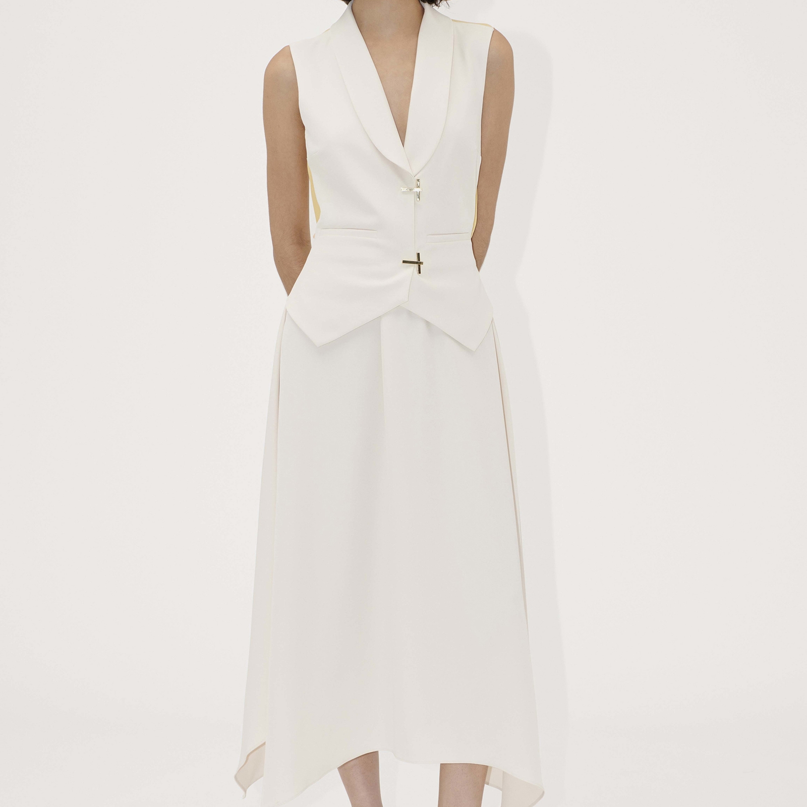 Stine Goya Tailored Handkerchief Satin Dress - XS
