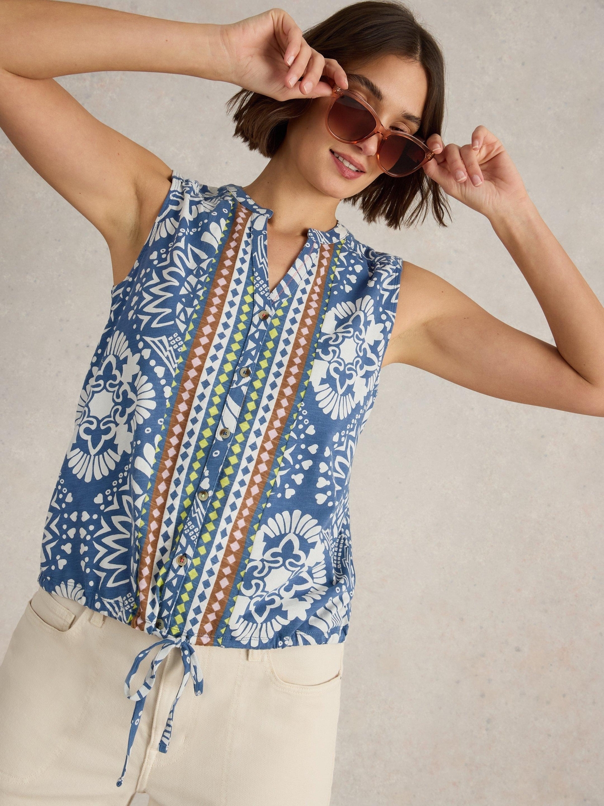 Ärmellose Bluse Tulip - 34
