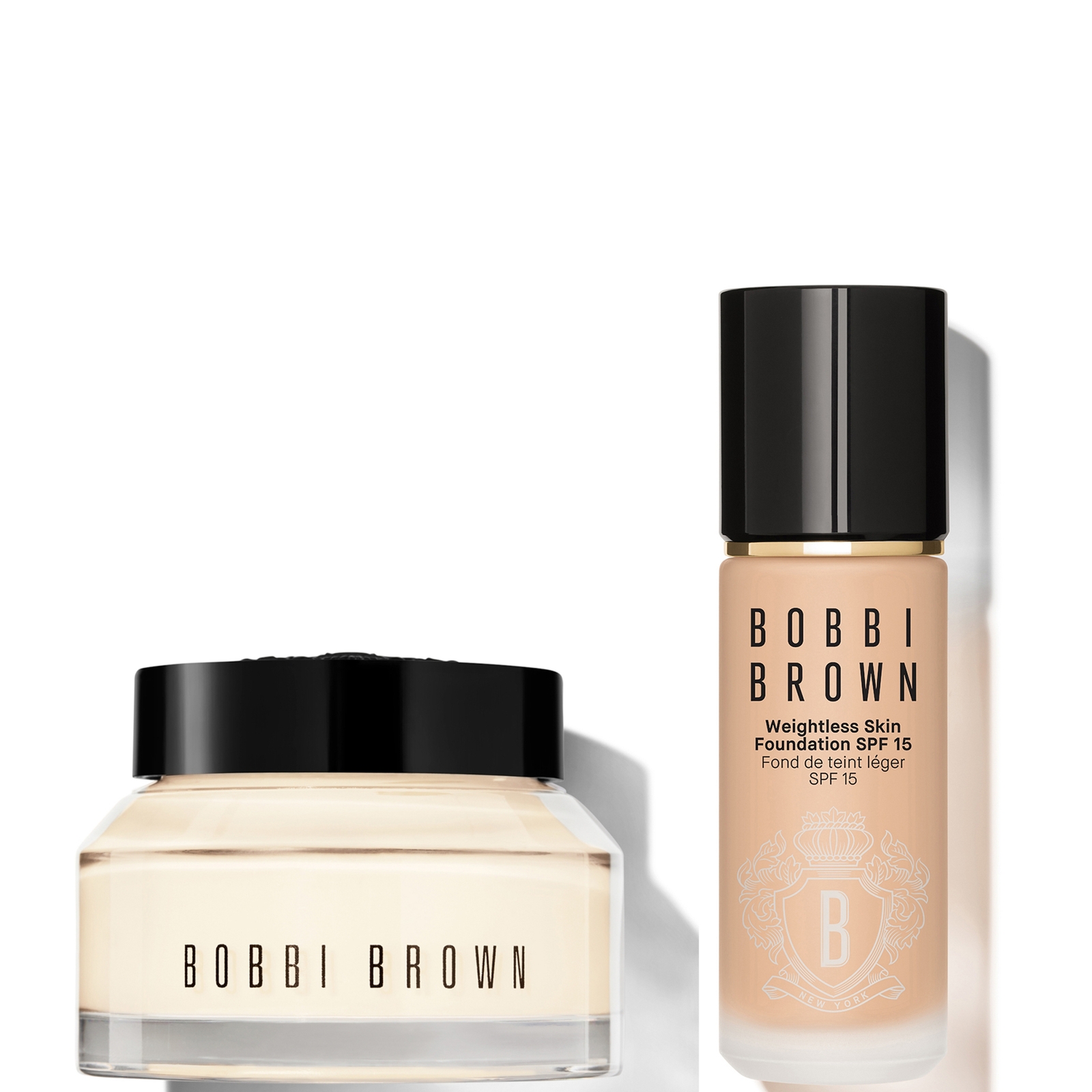 BOBBI BROWN 24-HOUR HYDRATION DUO - VITAMIN ENRICHED FACE BASE & FOUNDATION BUNDLE (VARIOUS SHADES) - WARM BEIGE