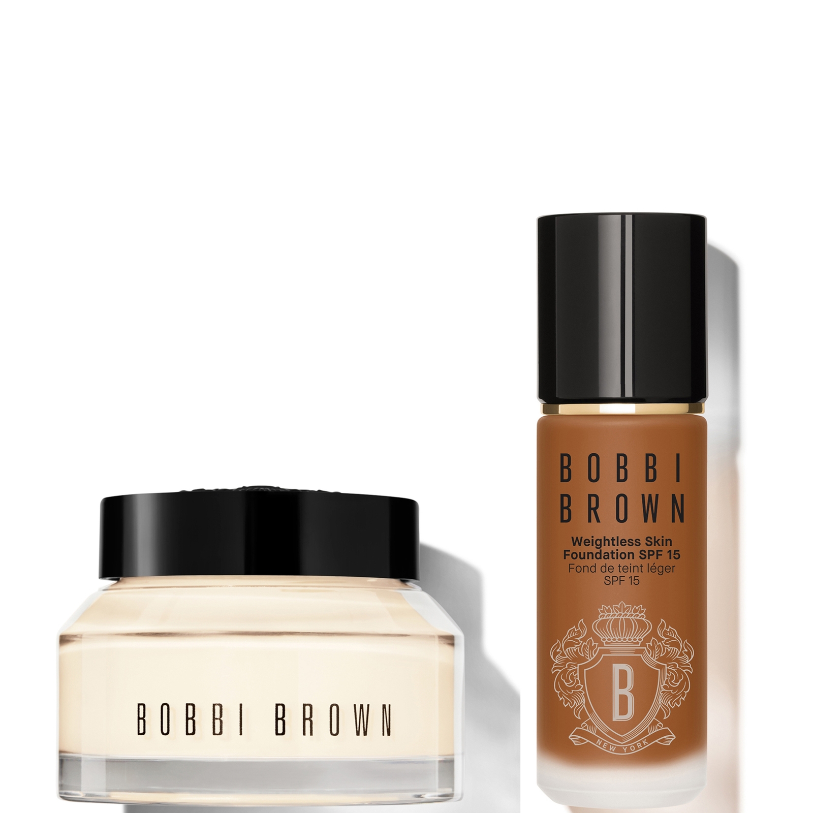BOBBI BROWN 24-HOUR HYDRATION DUO - VITAMIN ENRICHED FACE BASE & FOUNDATION BUNDLE (VARIOUS SHADES) - COOL ALMON 
