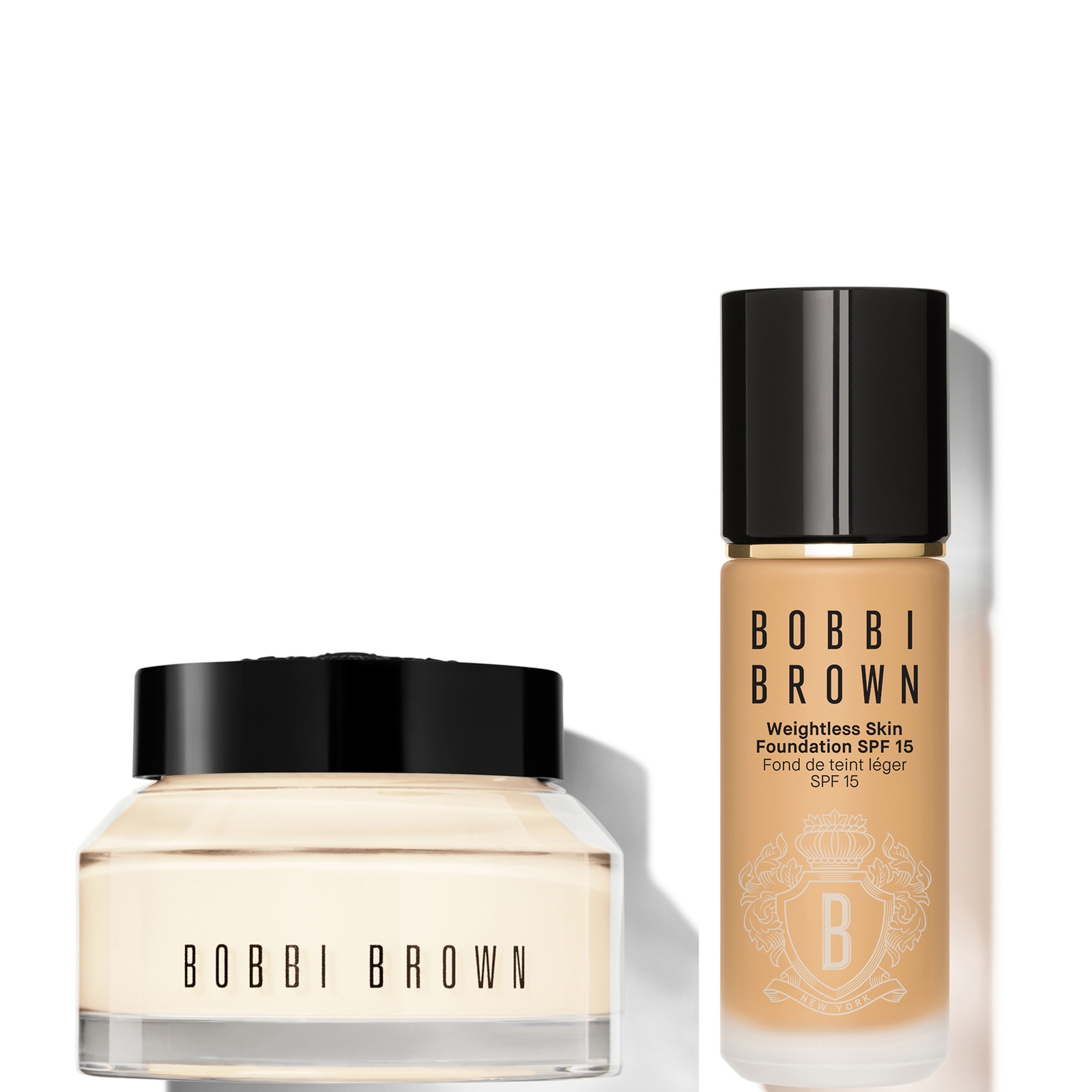 BOBBI BROWN 24-HOUR HYDRATION DUO - VITAMIN ENRICHED FACE BASE & FOUNDATION BUNDLE (VARIOUS SHADES) - GOLDEN NAT