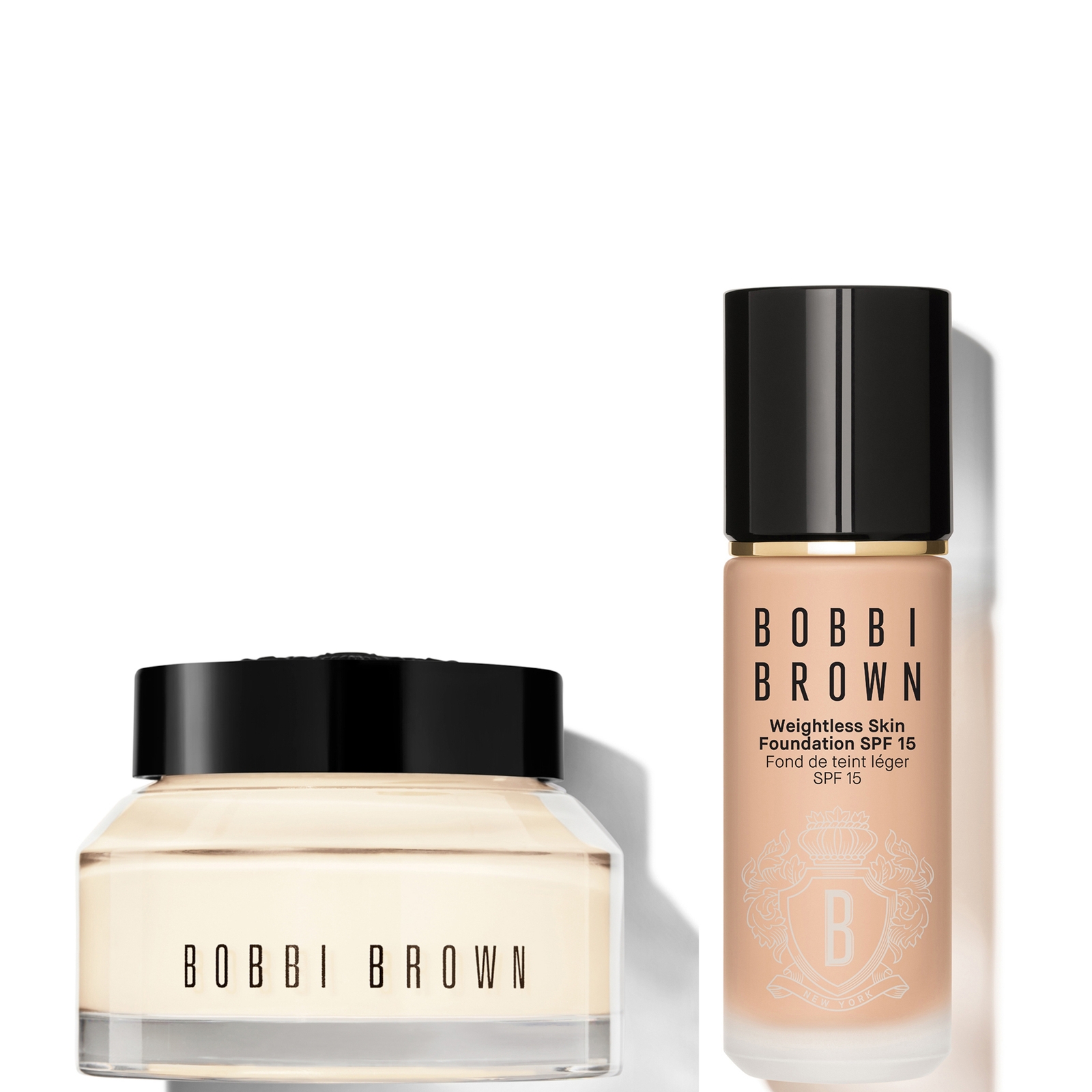 BOBBI BROWN 24-HOUR HYDRATION DUO - VITAMIN ENRICHED FACE BASE & FOUNDATION BUNDLE (VARIOUS SHADES) - COOL BEIGE 