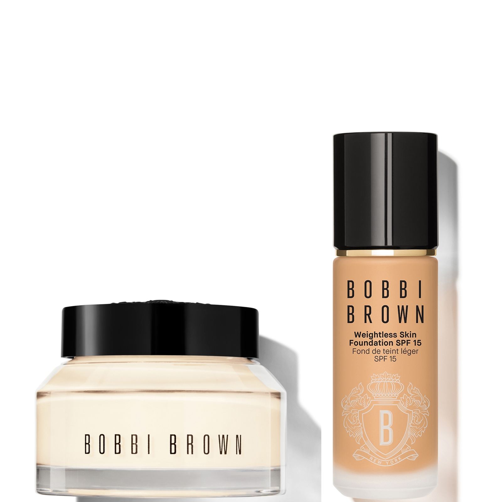 BOBBI BROWN 24-HOUR HYDRATION DUO - VITAMIN ENRICHED FACE BASE & FOUNDATION BUNDLE (VARIOUS SHADES) - COOL NATUR