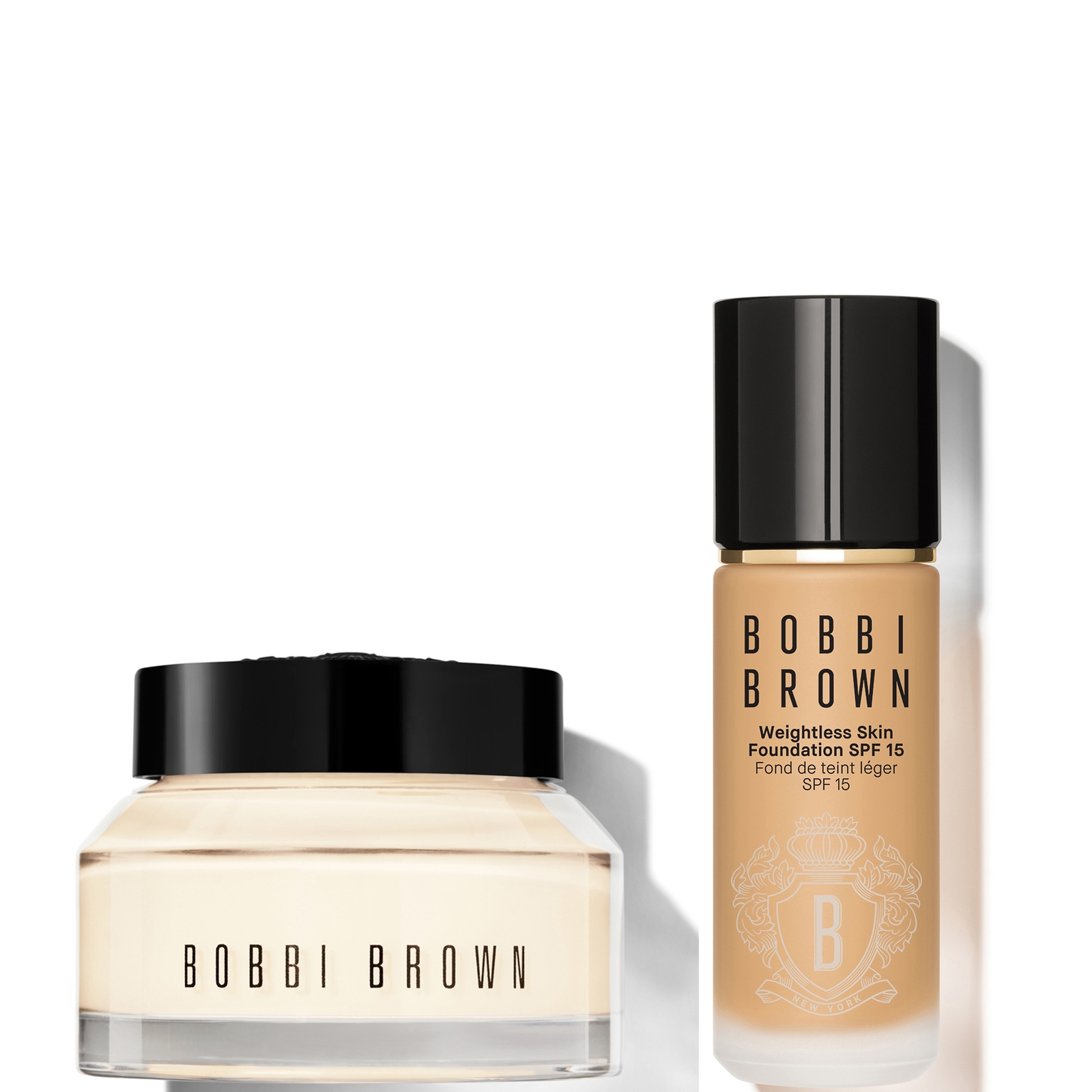 BOBBI BROWN 24-HOUR HYDRATION DUO - VITAMIN ENRICHED FACE BASE & FOUNDATION BUNDLE (VARIOUS SHADES) - WARM NATUR