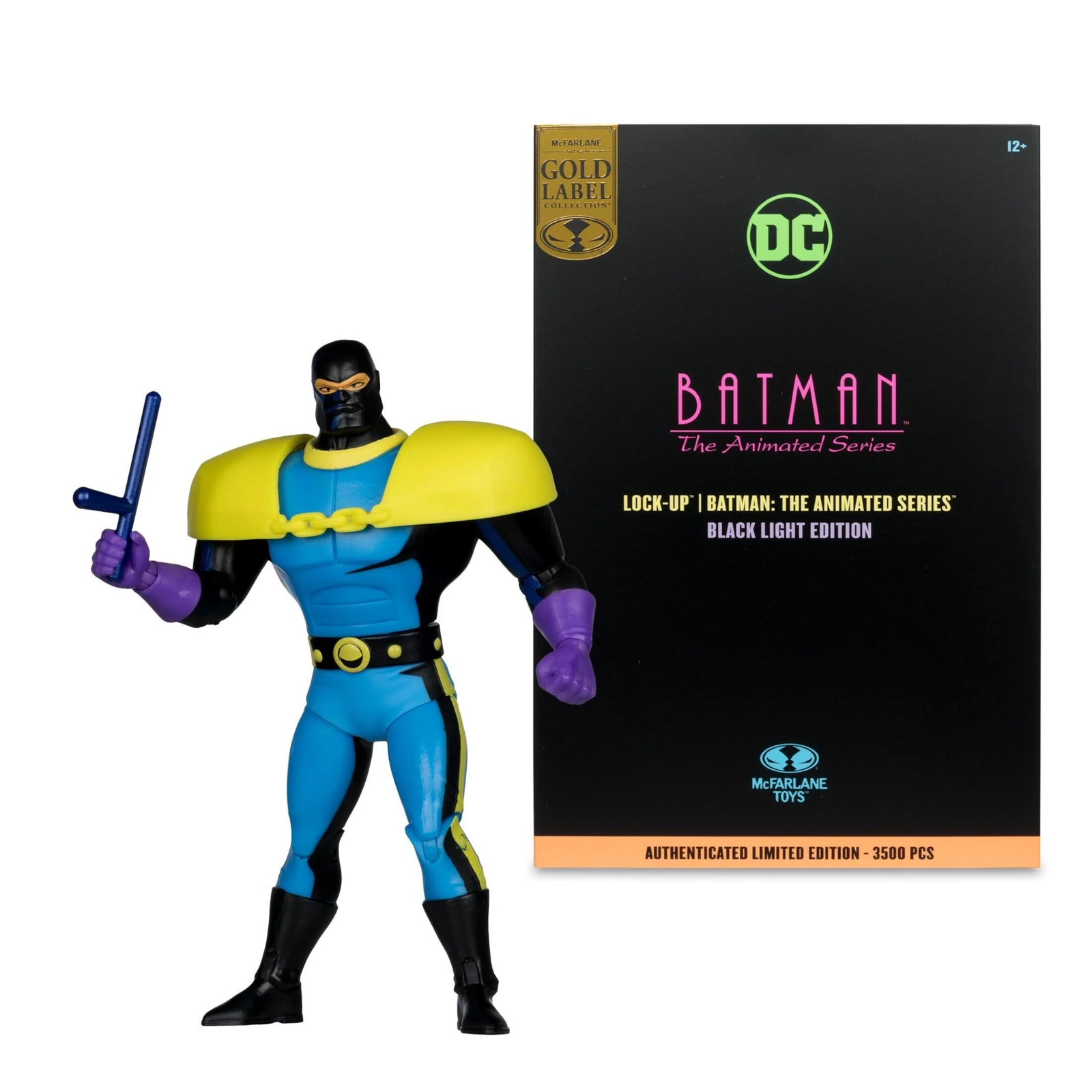 McFarlane DC Direct Batman The Animated Series Black Light Lock-Up Gold Label Version Action Figure