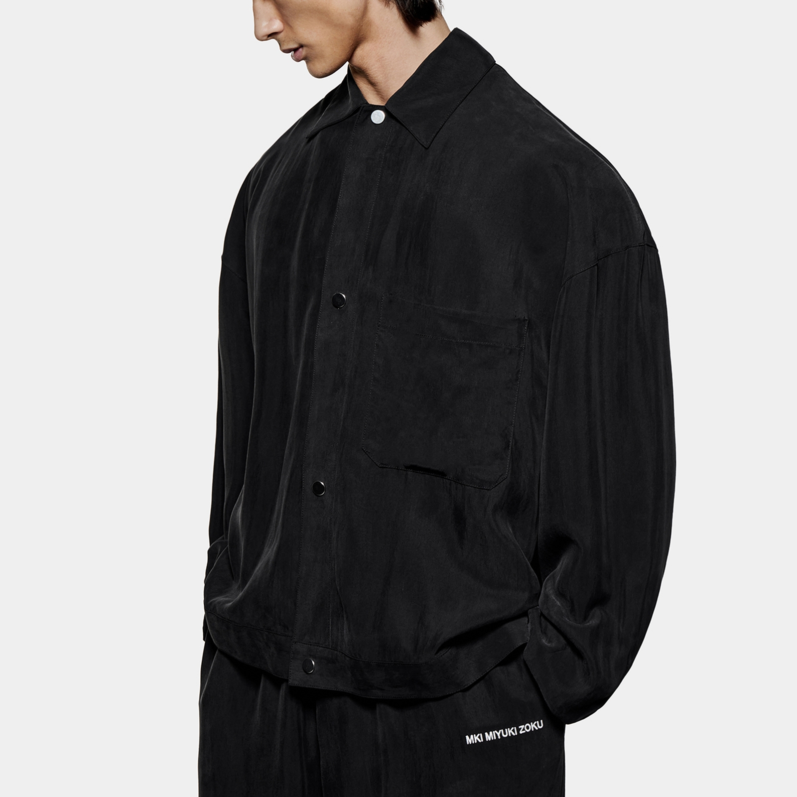 MKI MIYUKI ZOKU Sandwash Cupro-Blend Trucker Jacket - S