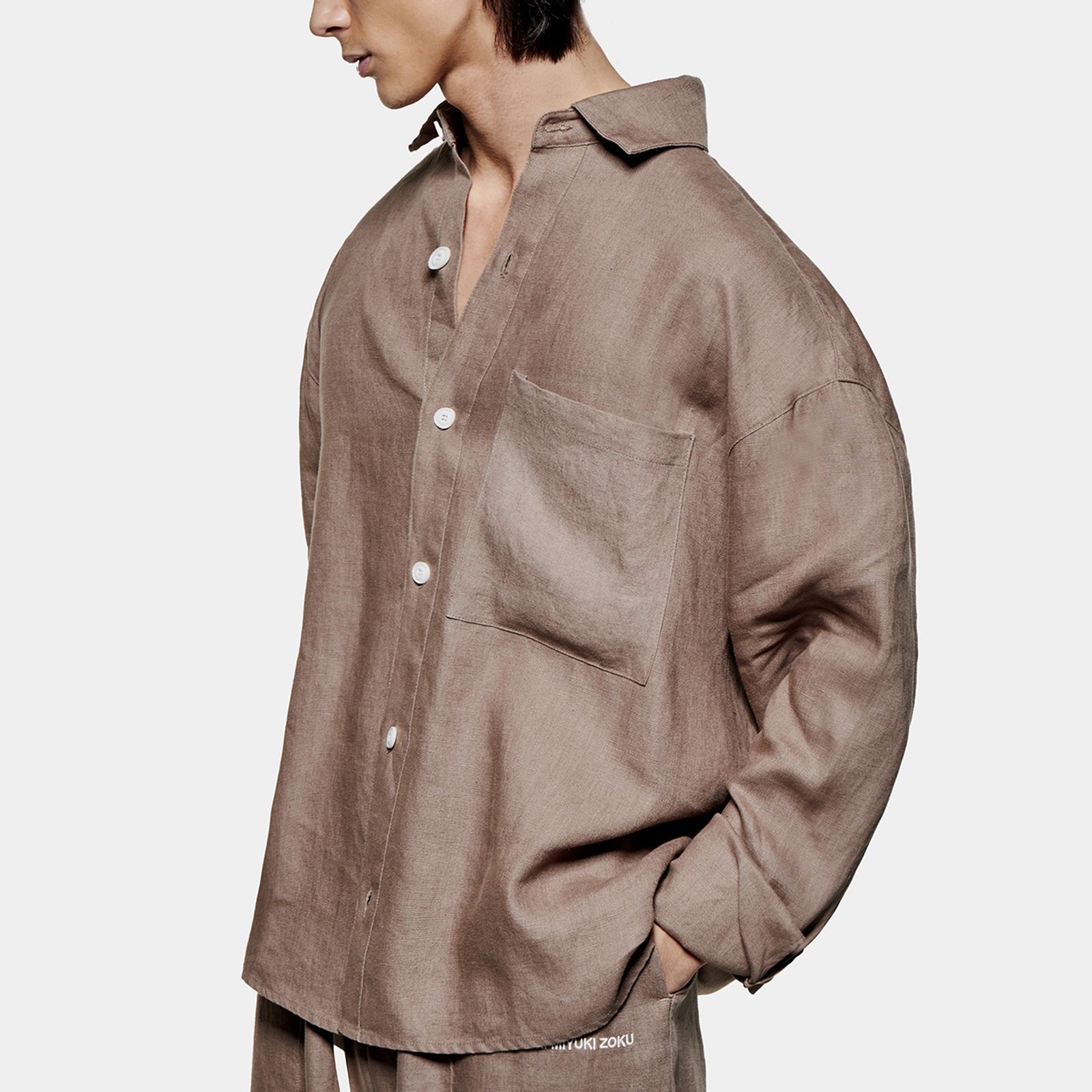MKI MIYUKI ZOKU Box Dress Linen Shirt - XL
