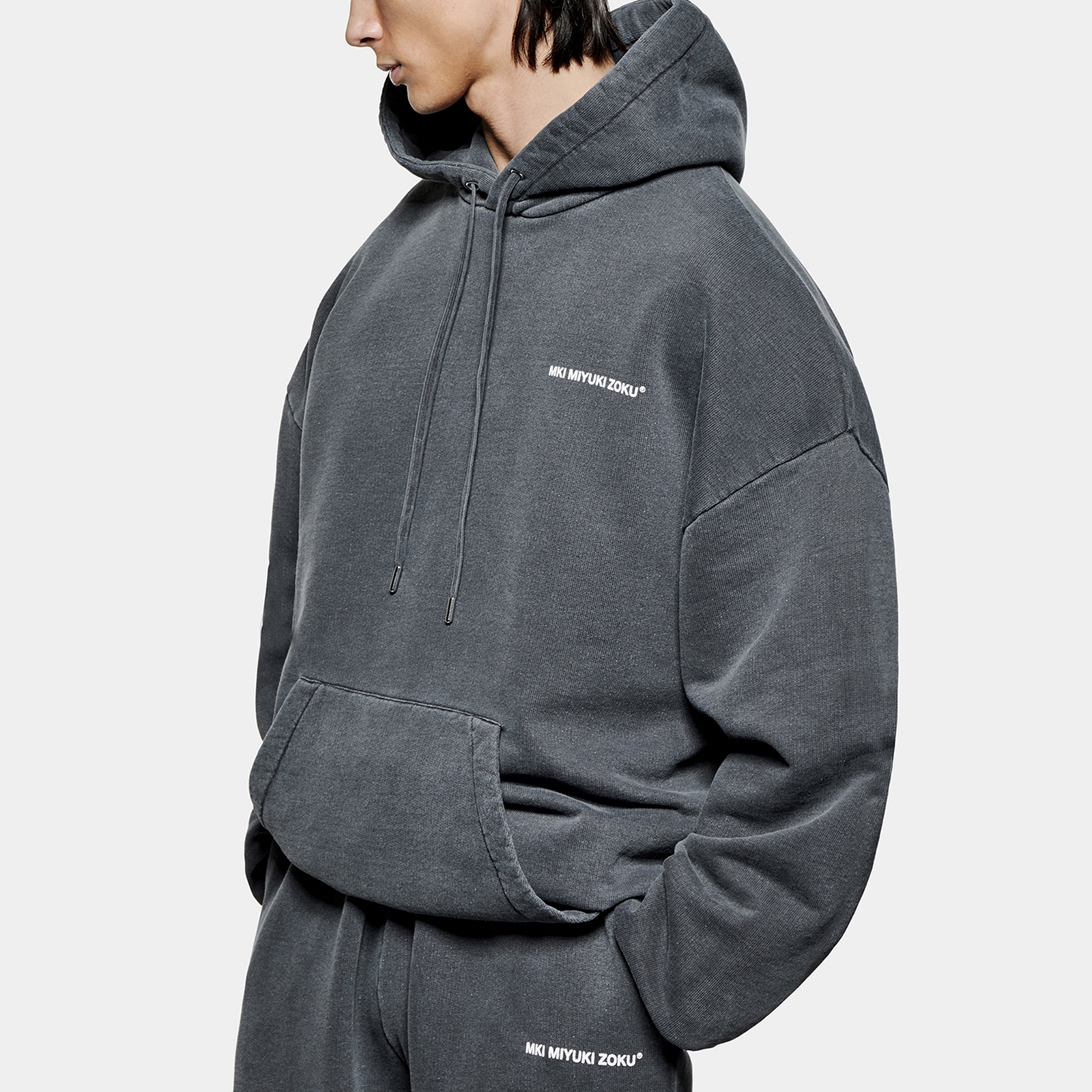 MKI MIYUKI ZOKU Uniform Cotton-Blend Jersey Hoodie - XL