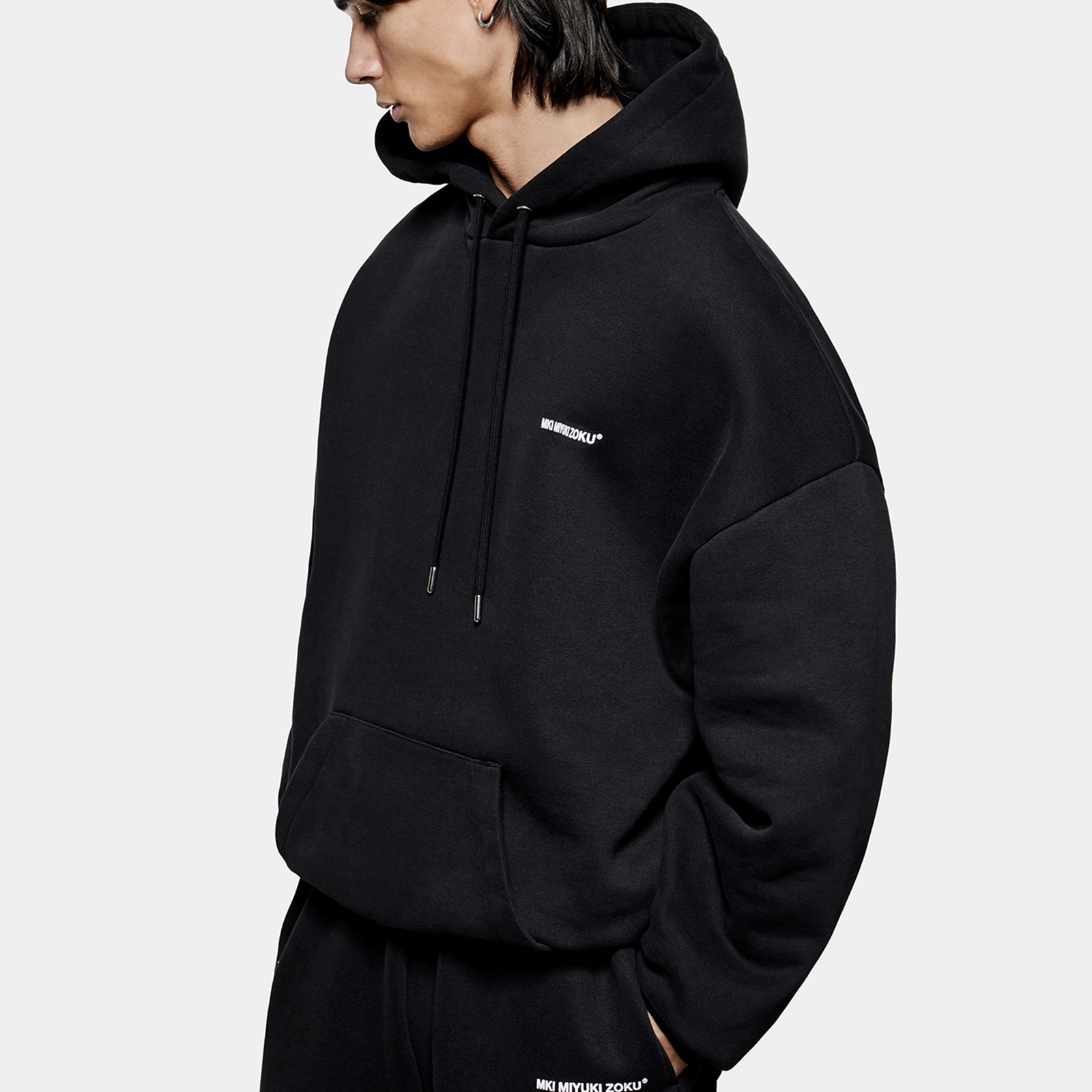 MKI MIYUKI ZOKU Uniform Cotton-Blend Jersey Hoodie - M