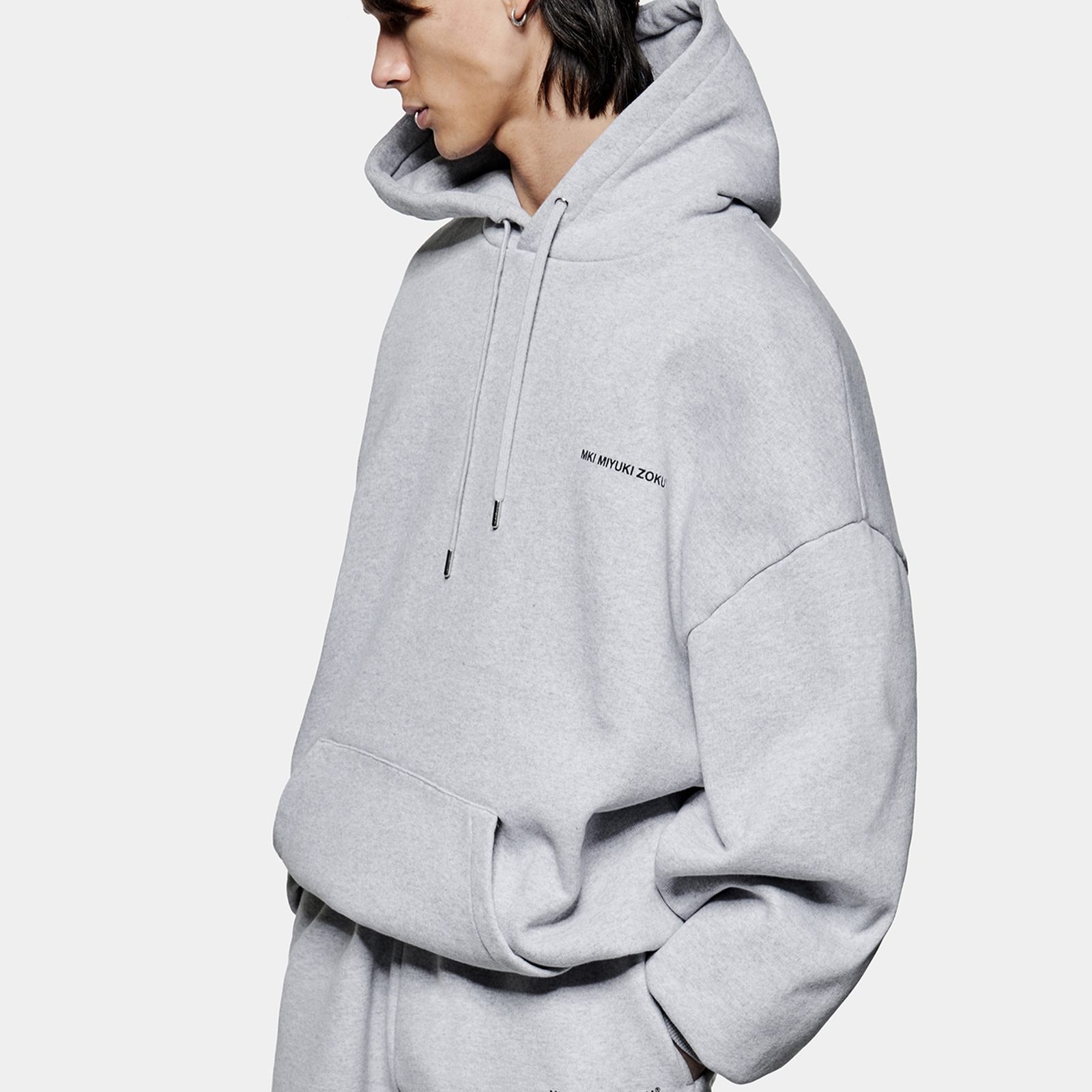 MKI MIYUKI ZOKU Uniform Cotton-Blend Jersey Hoodie - L
