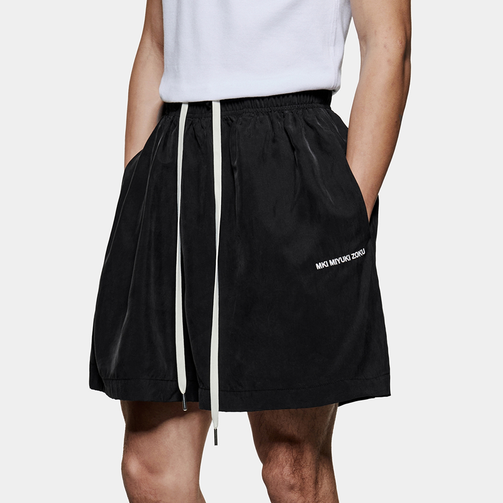 MKI MIYUKI ZOKU Sandwash Cupro-Blend Shorts - S