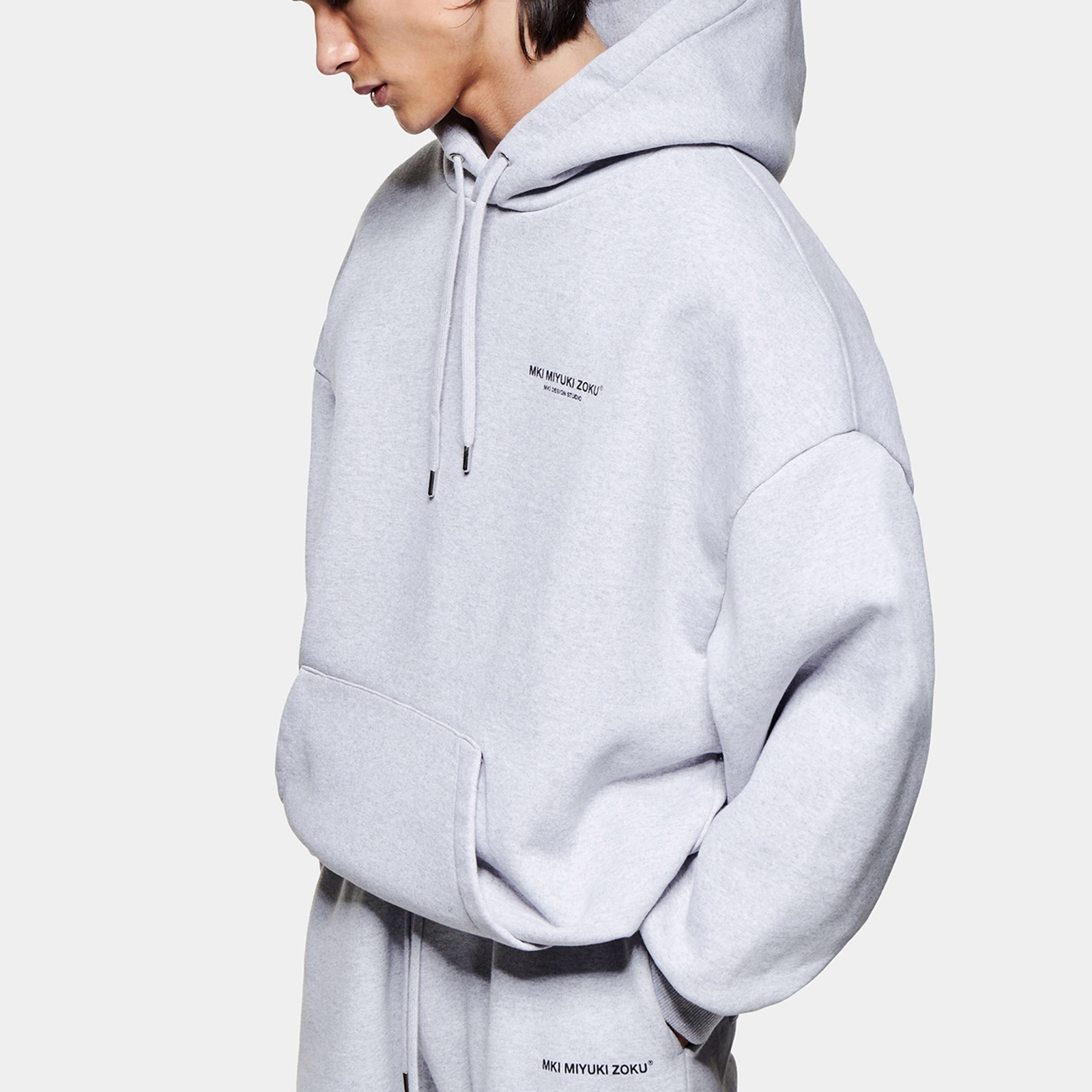 MKI MIYUKI ZOKU Design Studio Loopback Cotton-Blend Hoodie - M