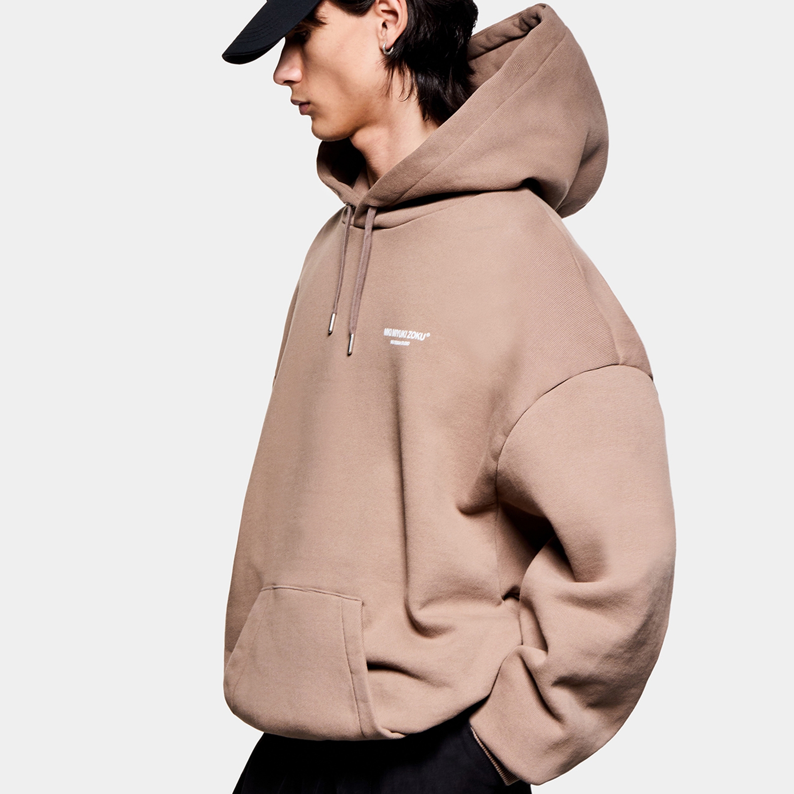 MKI MIYUKI ZOKU Design Studio Loopback Cotton-Blend Hoodie - L