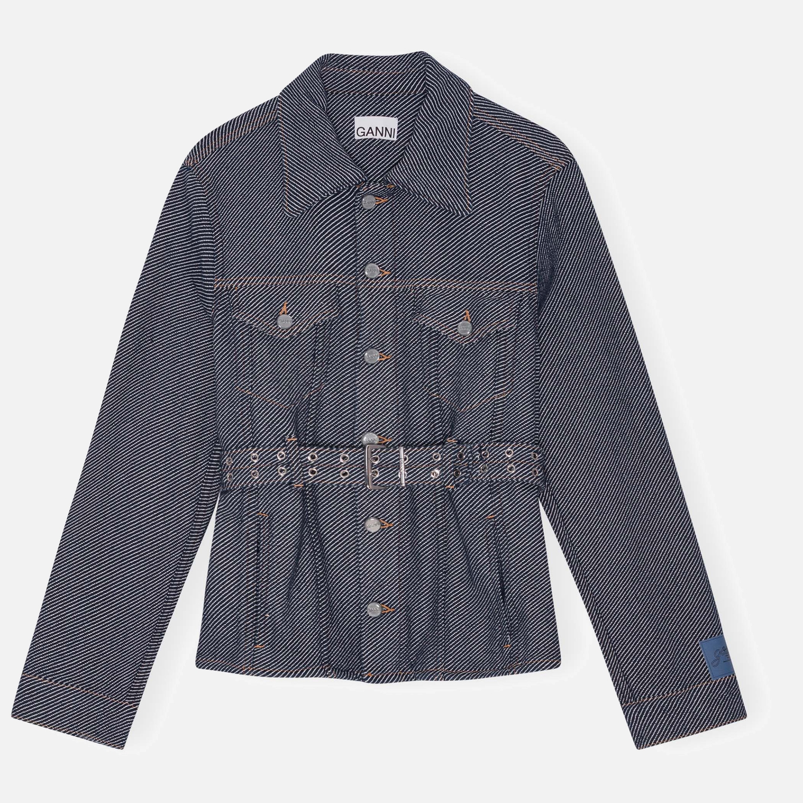 Ganni Belted Denim Jacket - EU 34/UK 6