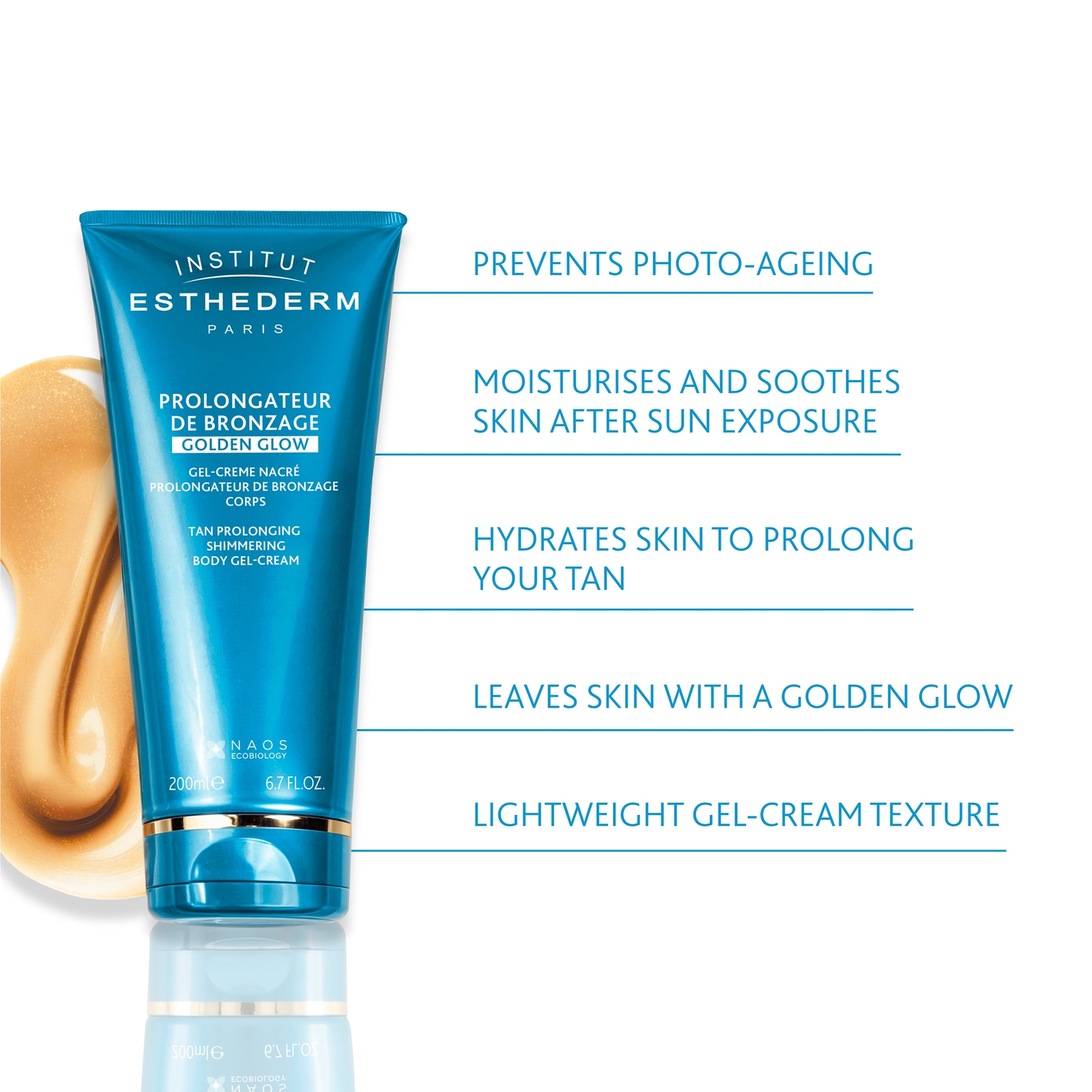 Thumbnail - Institut Esthederm Tan Prolonging Shimmering Body Gel Cream 200ml